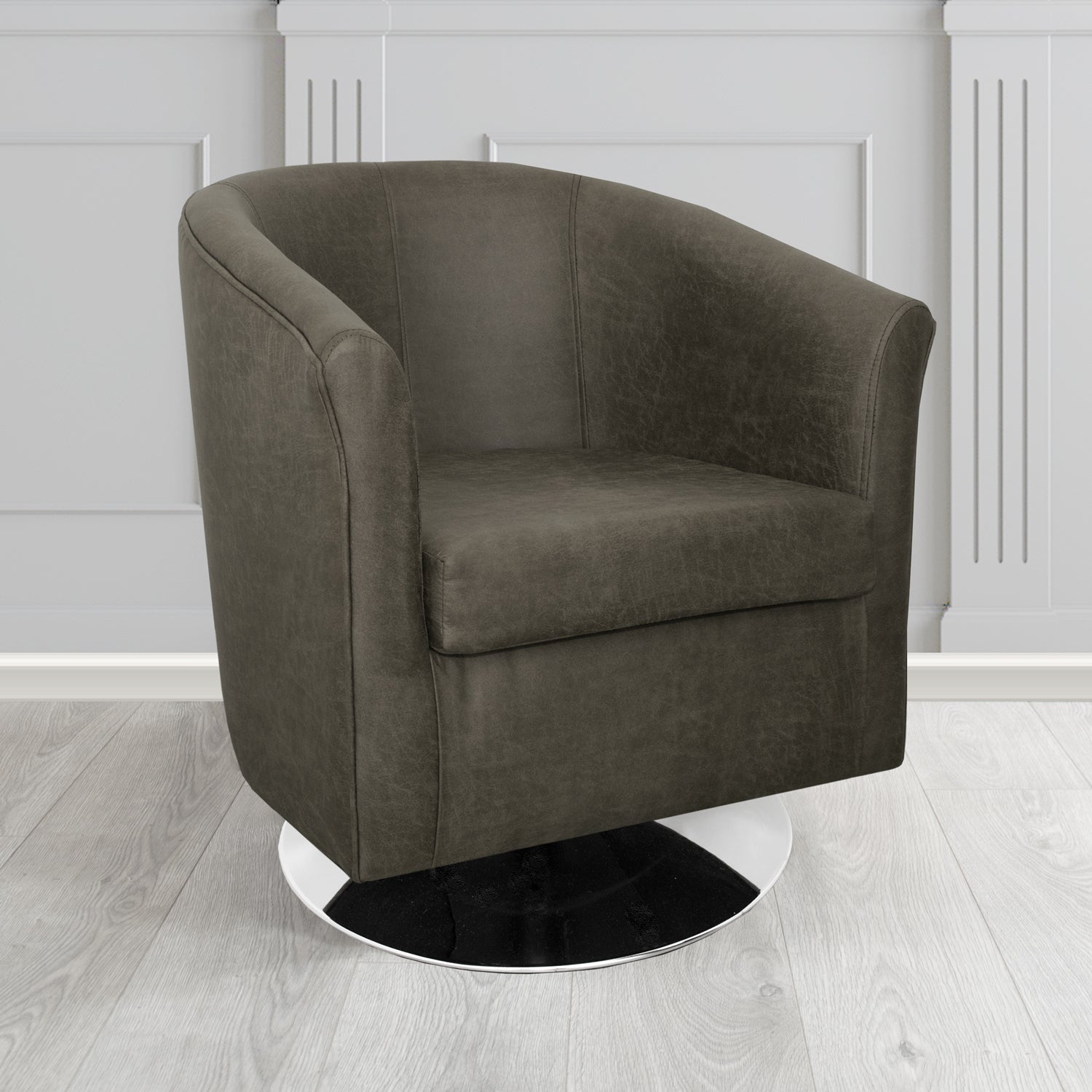 Tuscany Swivel Tub Chair in Nevada Faux Leather