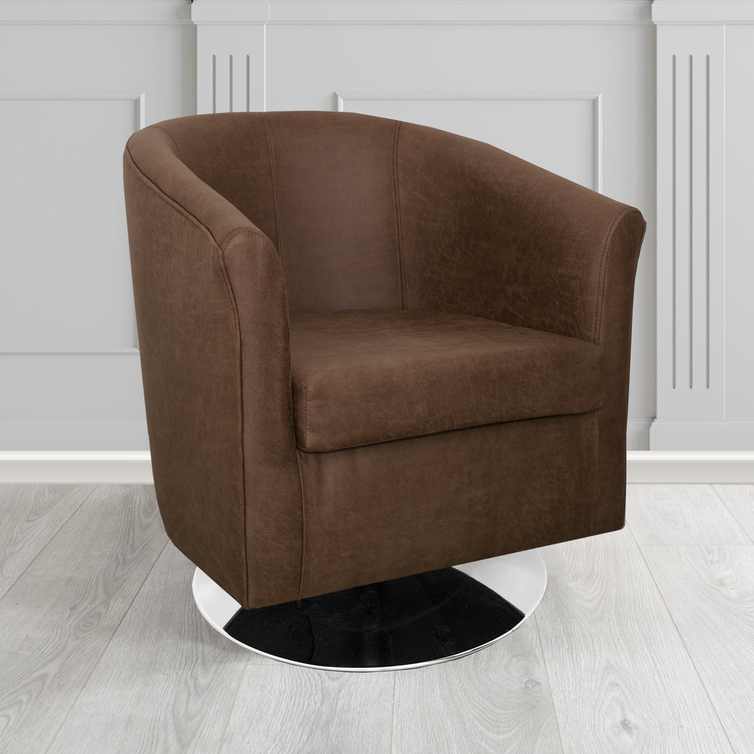 Tuscany Swivel Tub Chair in Nevada Faux Leather