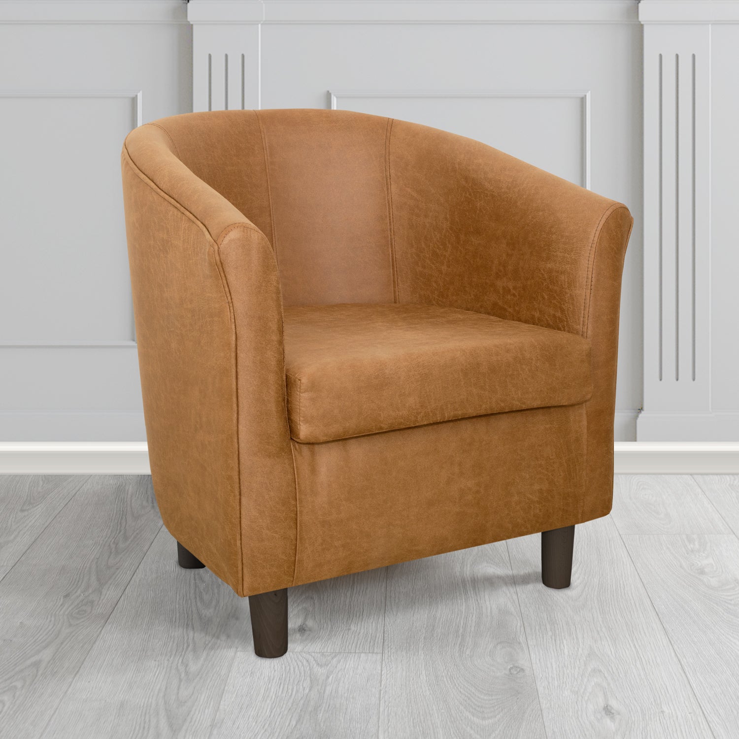 Tuscany Nevada Rust Faux Leather Tub Chair - The Tub Chair Shop