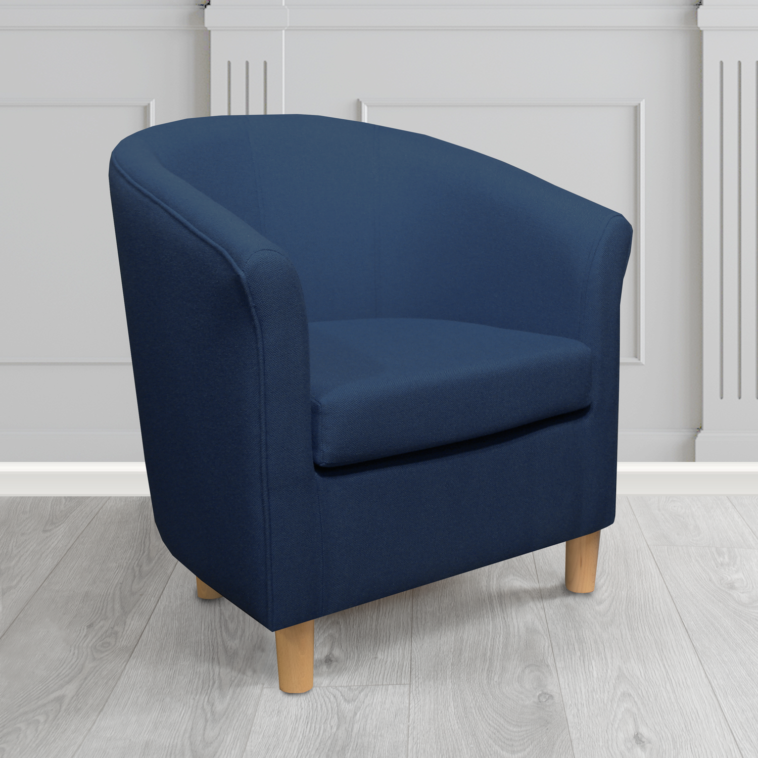Tuscany Tub Chair in Mainline Plus Royal IF020 Crib 5 Fabric - The Tub Chair Shop