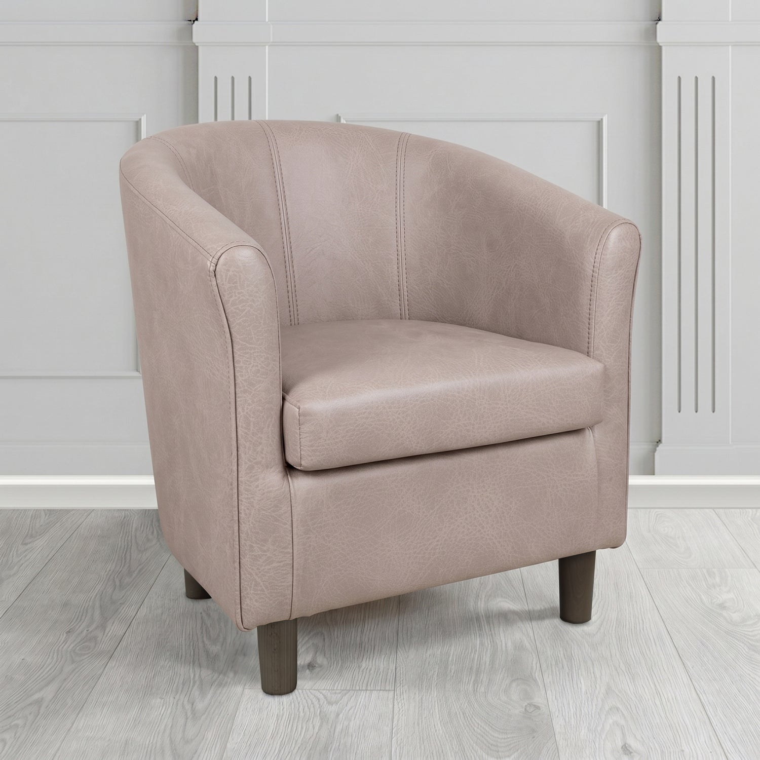 Tuscany Tub Chair in Crest Leather Saloon Semi-Aniline Crib 5 Genuine Leather