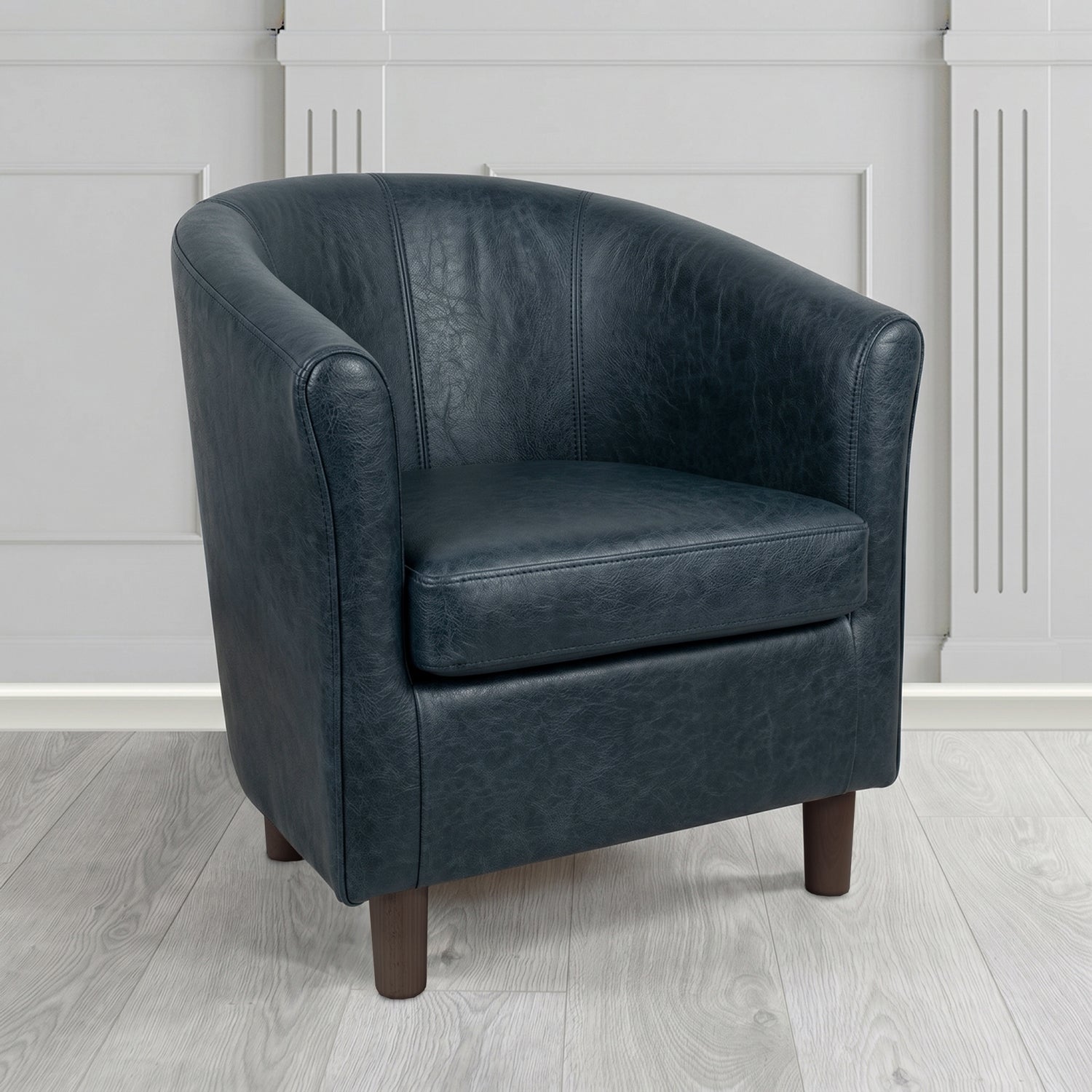 Tuscany Tub Chair in Crest Leather Saloon Semi-Aniline Crib 5 Genuine Leather