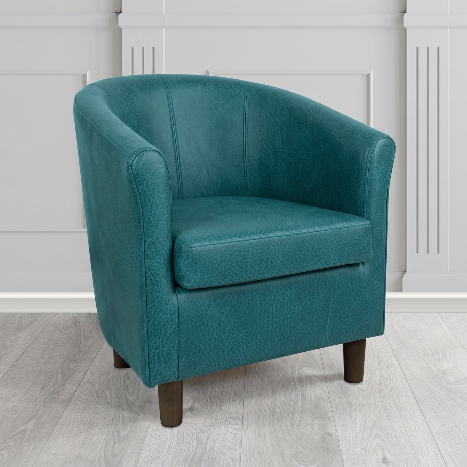 Tuscany Tub Chair in Crest Leather Saloon Semi-Aniline Crib 5 Genuine Leather