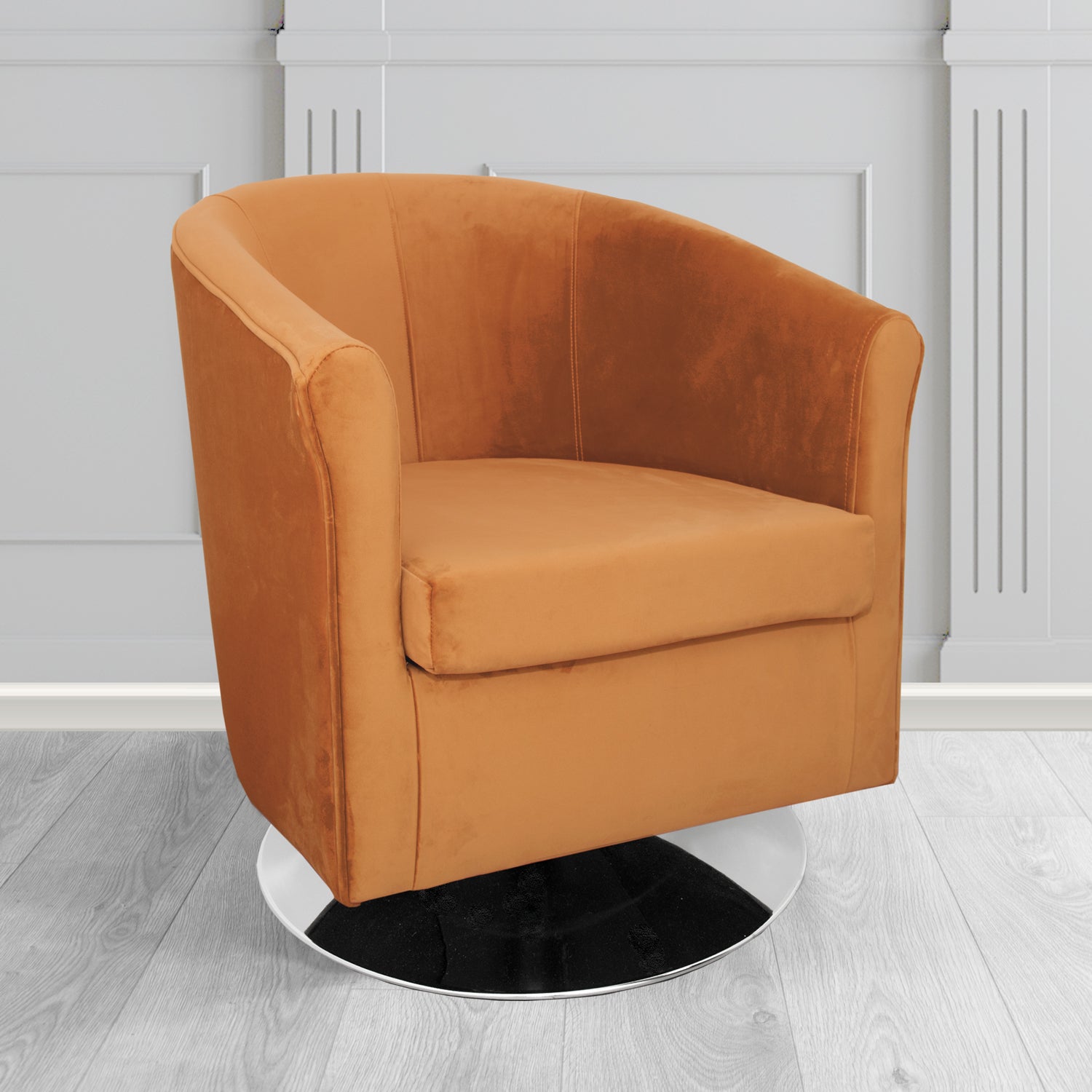 Tuscany Swivel Tub Chair in Sapore Velvet Fabric