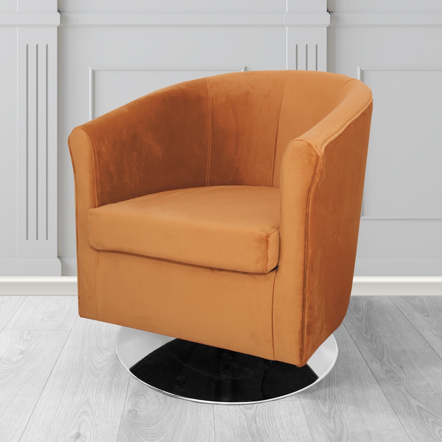Tuscany Swivel Tub Chair in Sapore Velvet Fabric