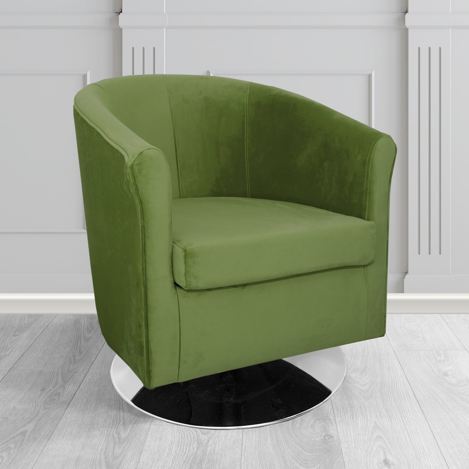 Tuscany Swivel Tub Chair in Sapore Crib 5 Velvet Fabric
