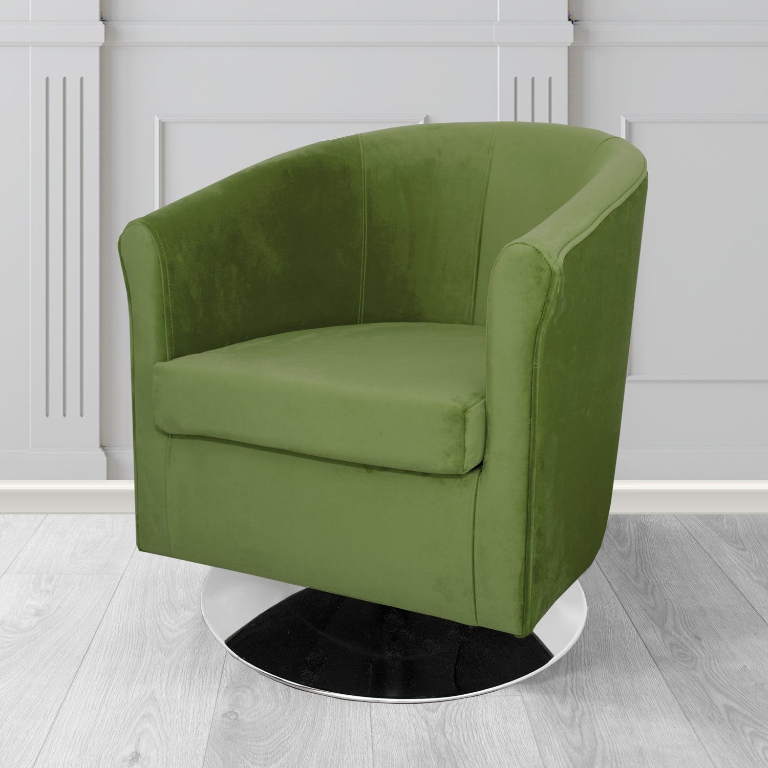 Tuscany Swivel Tub Chair in Sapore Crib 5 Velvet Fabric
