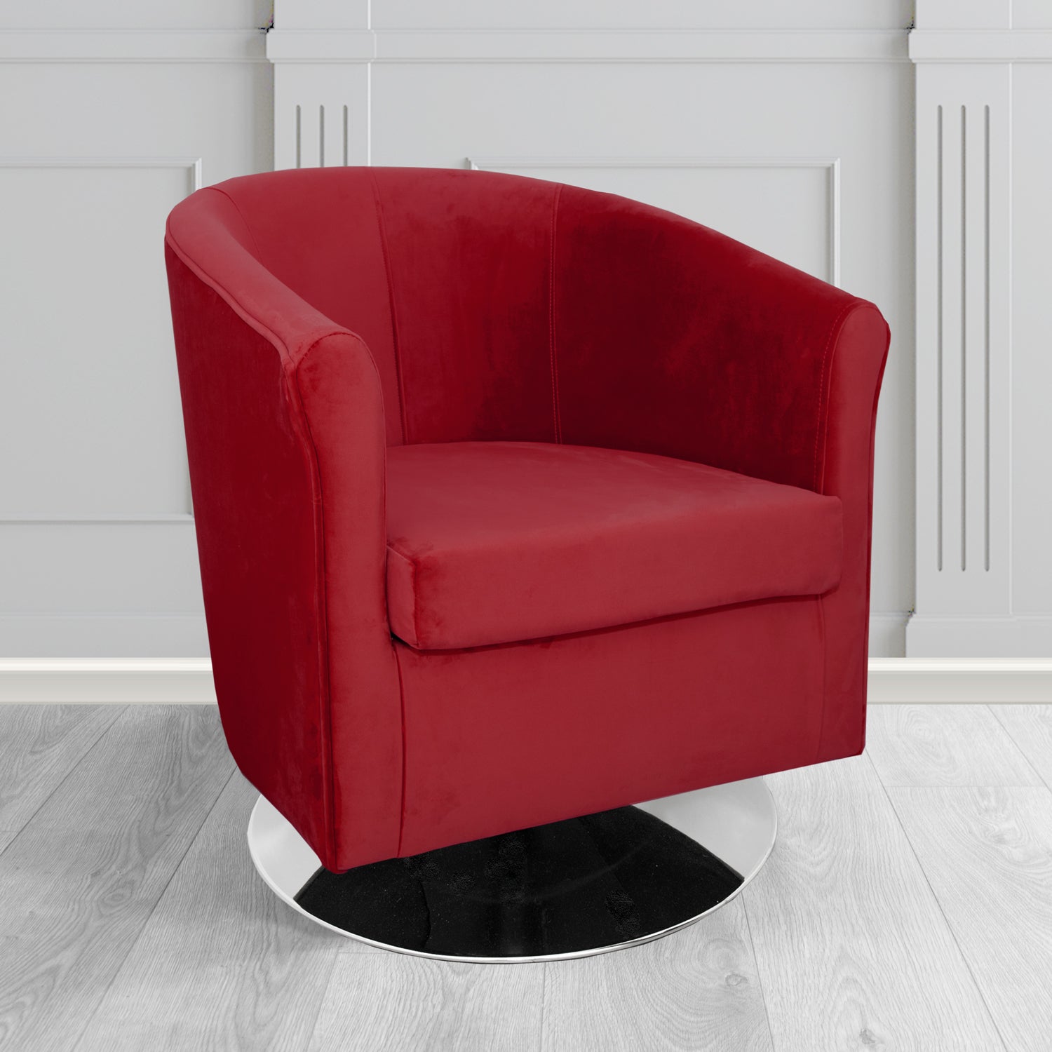 Tuscany Swivel Tub Chair in Sapore Crib 5 Velvet Fabric