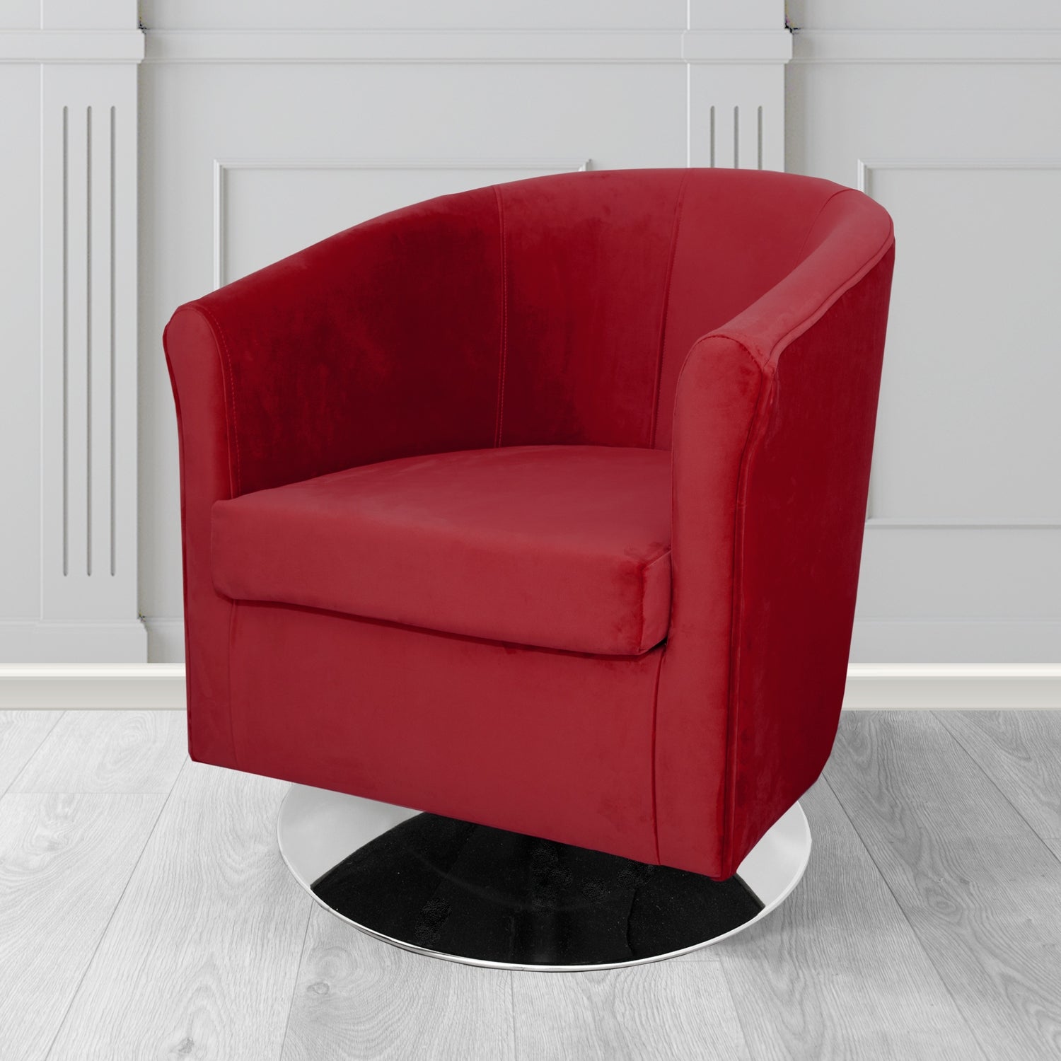 Tuscany Swivel Tub Chair in Sapore Crib 5 Velvet Fabric
