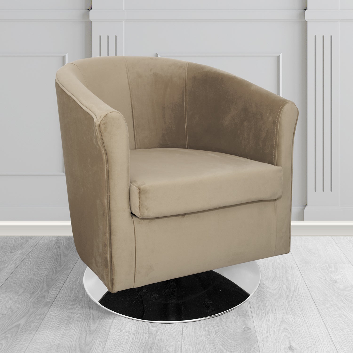 Tuscany Swivel Tub Chair in Sapore Crib 5 Velvet Fabric