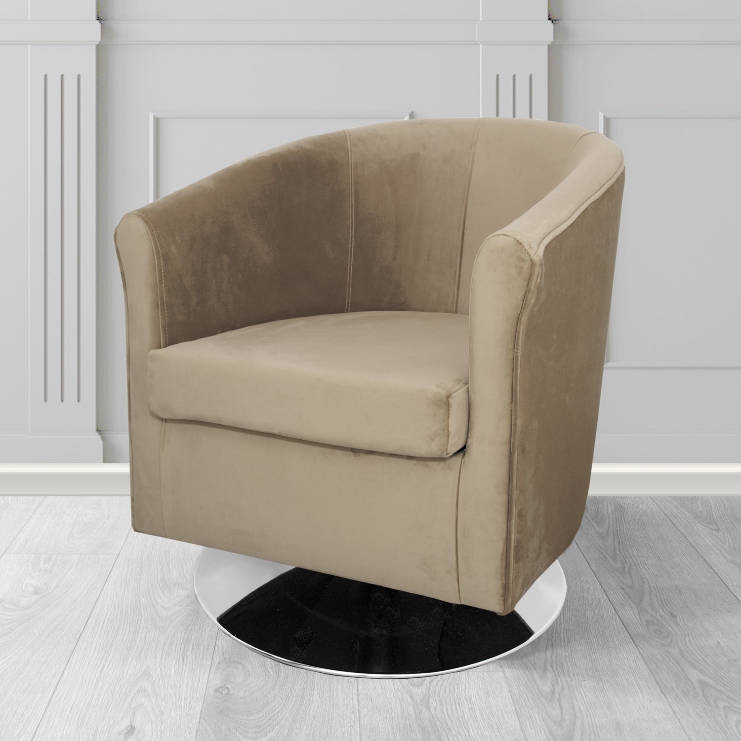Tuscany Swivel Tub Chair in Sapore Crib 5 Velvet Fabric