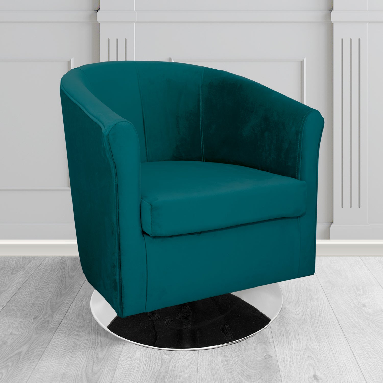 Tuscany Swivel Tub Chair in Sapore Crib 5 Velvet Fabric
