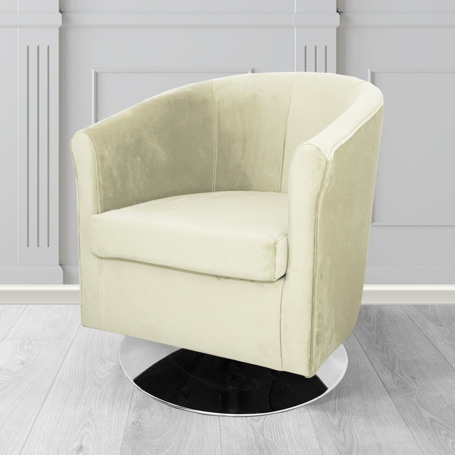 Tuscany Swivel Tub Chair in Sapore Crib 5 Velvet Fabric
