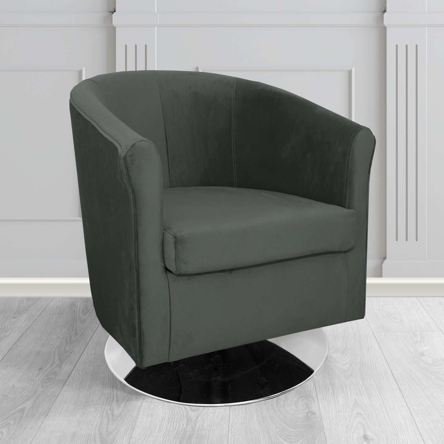 Tuscany Swivel Tub Chair in Sapore Crib 5 Velvet Fabric