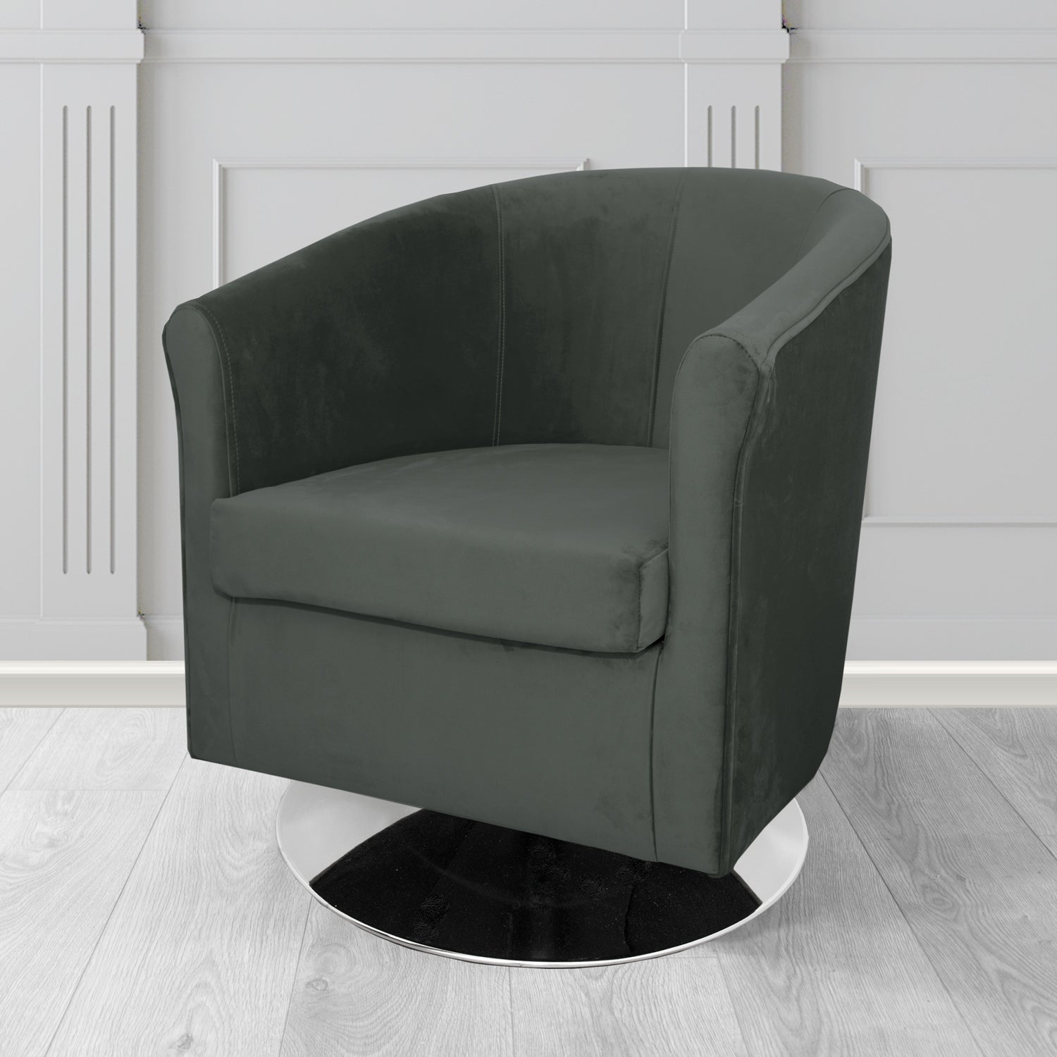 Tuscany Swivel Tub Chair in Sapore Crib 5 Velvet Fabric