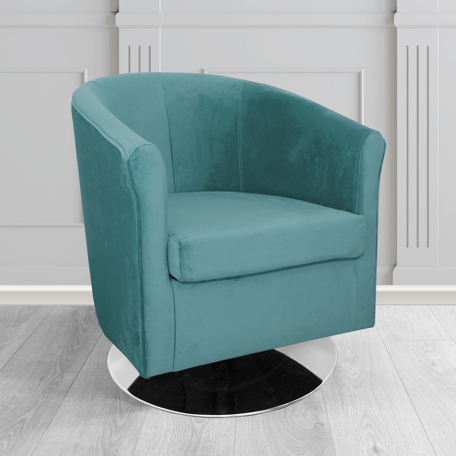 Tuscany Swivel Tub Chair in Sapore Crib 5 Velvet Fabric