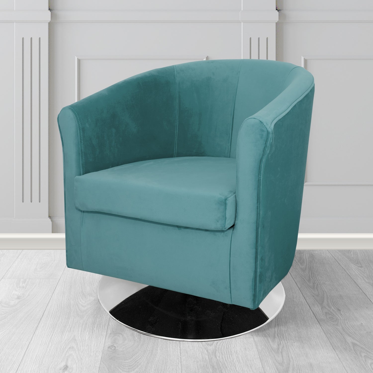 Tuscany Swivel Tub Chair in Sapore Crib 5 Velvet Fabric