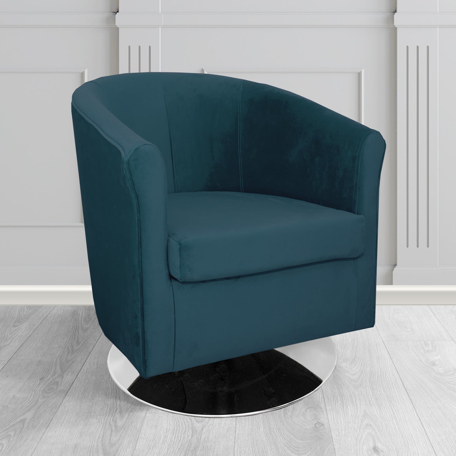 Tuscany Swivel Tub Chair in Sapore Crib 5 Velvet Fabric