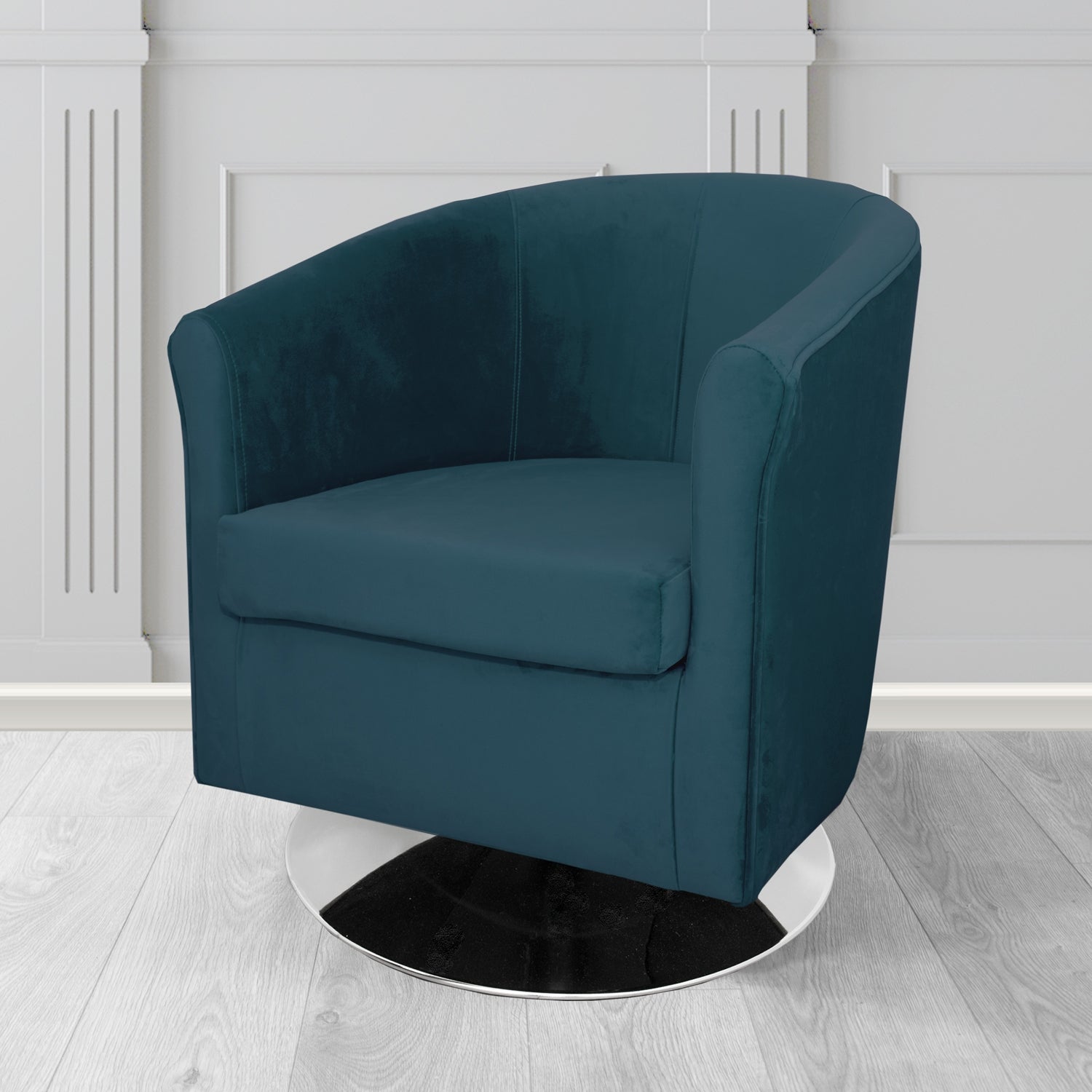 Tuscany Swivel Tub Chair in Sapore Crib 5 Velvet Fabric