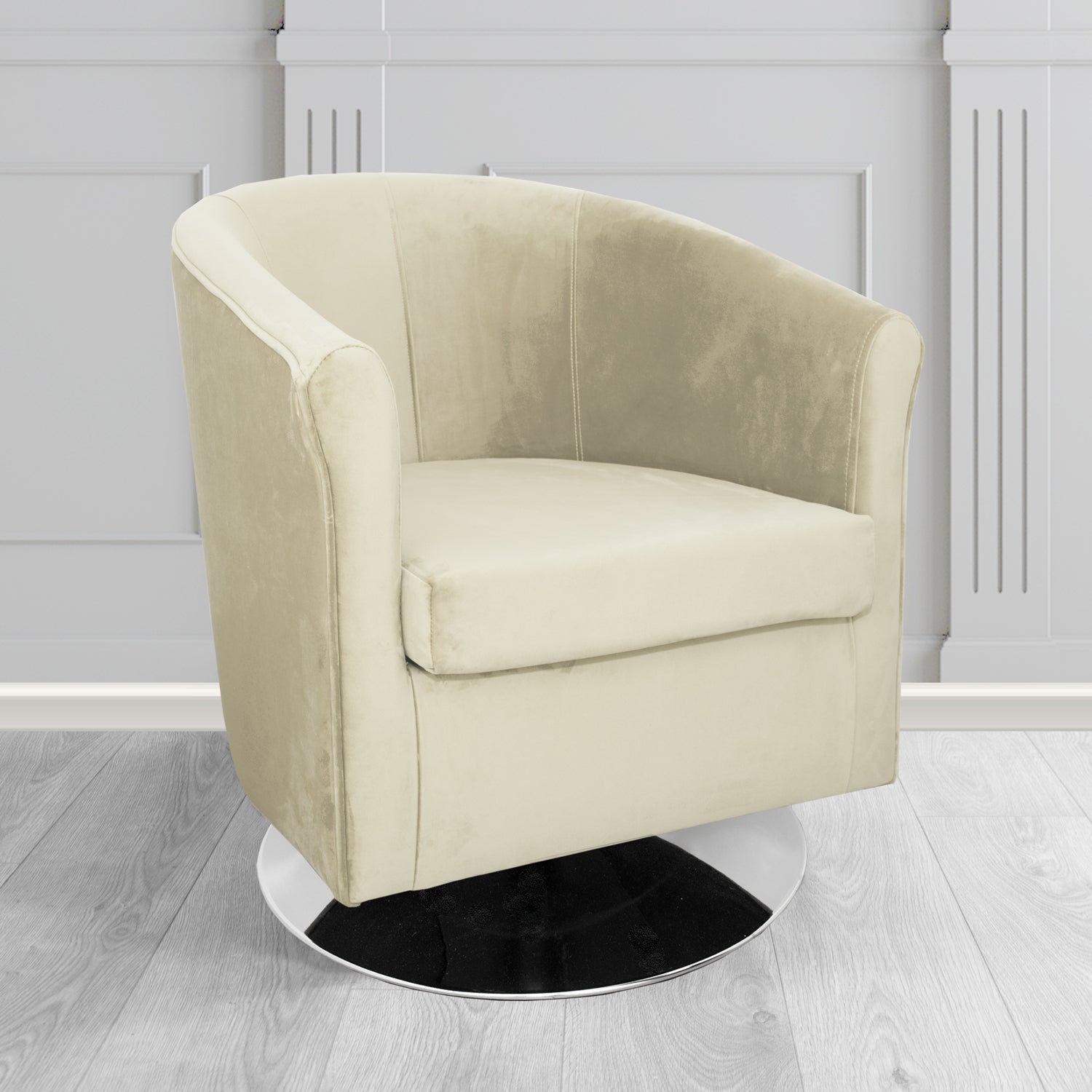 Tuscany Swivel Tub Chair in Sapore Crib 5 Velvet Fabric