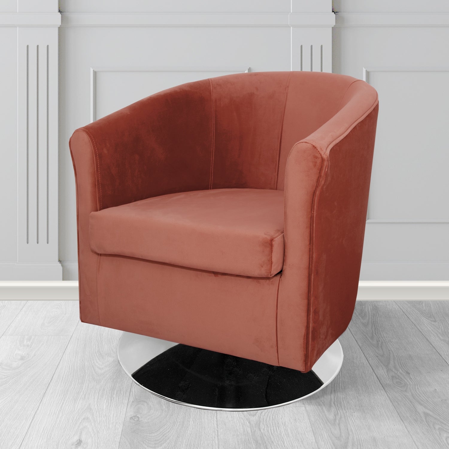 Tuscany Swivel Tub Chair in Sapore Crib 5 Velvet Fabric