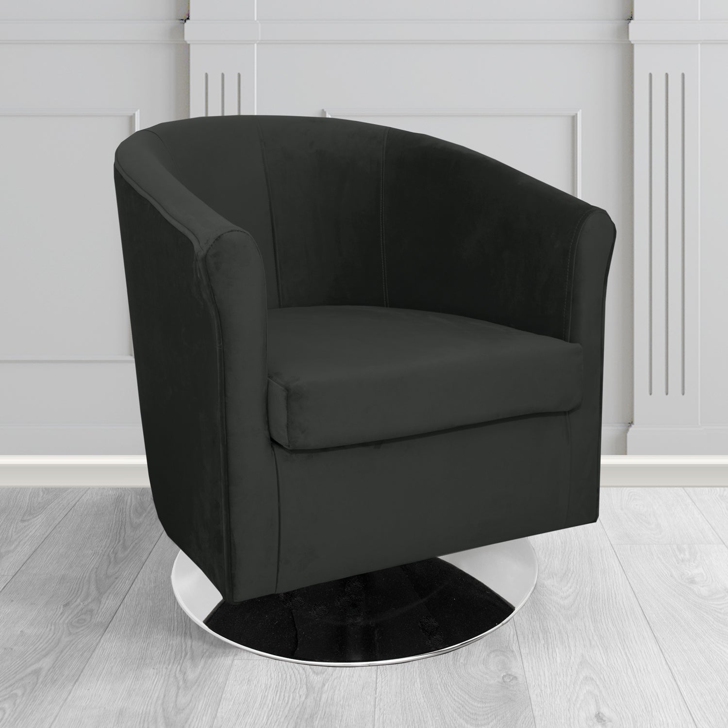 Tuscany Swivel Tub Chair in Sapore Crib 5 Velvet Fabric
