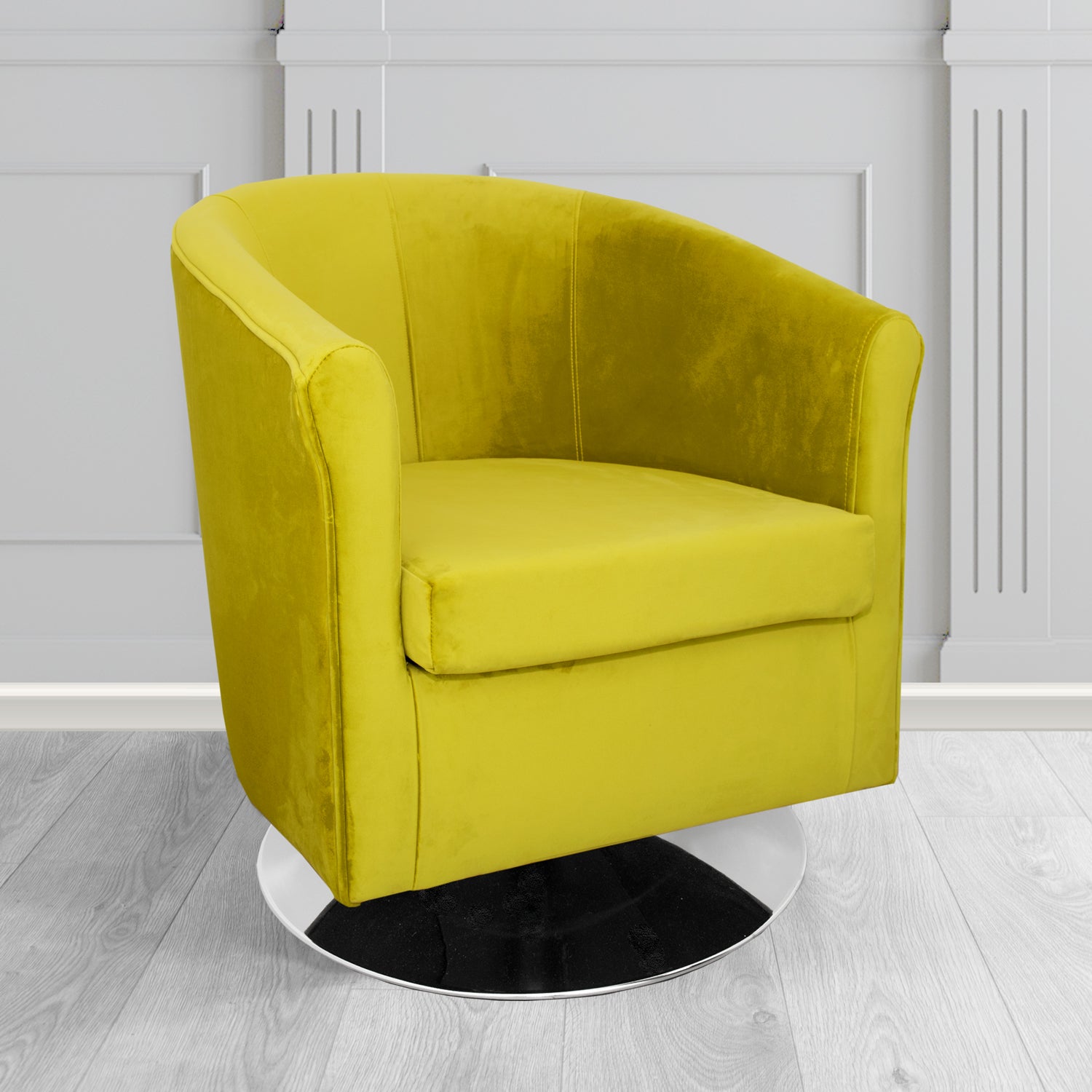 Tuscany Swivel Tub Chair in Sapore Crib 5 Velvet Fabric
