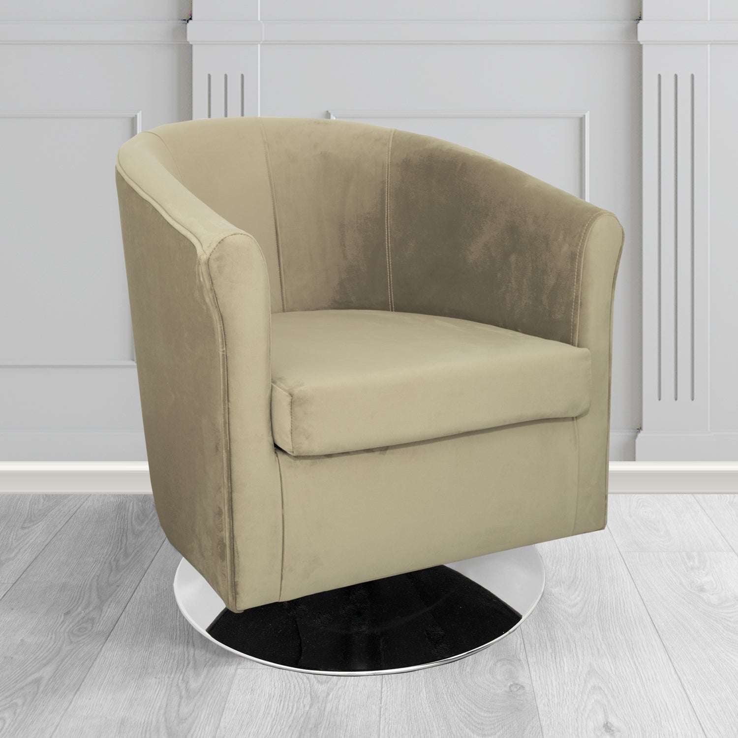 Tuscany Swivel Tub Chair in Sapore Crib 5 Velvet Fabric