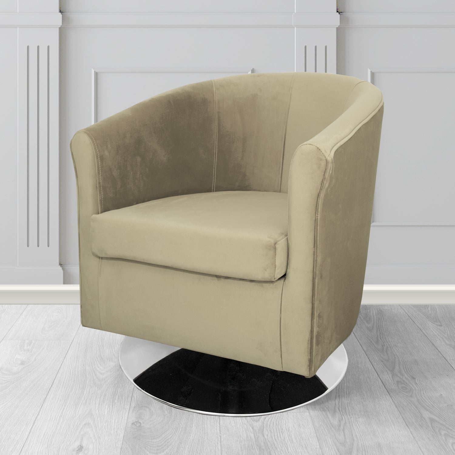 Tuscany Swivel Tub Chair in Sapore Crib 5 Velvet Fabric