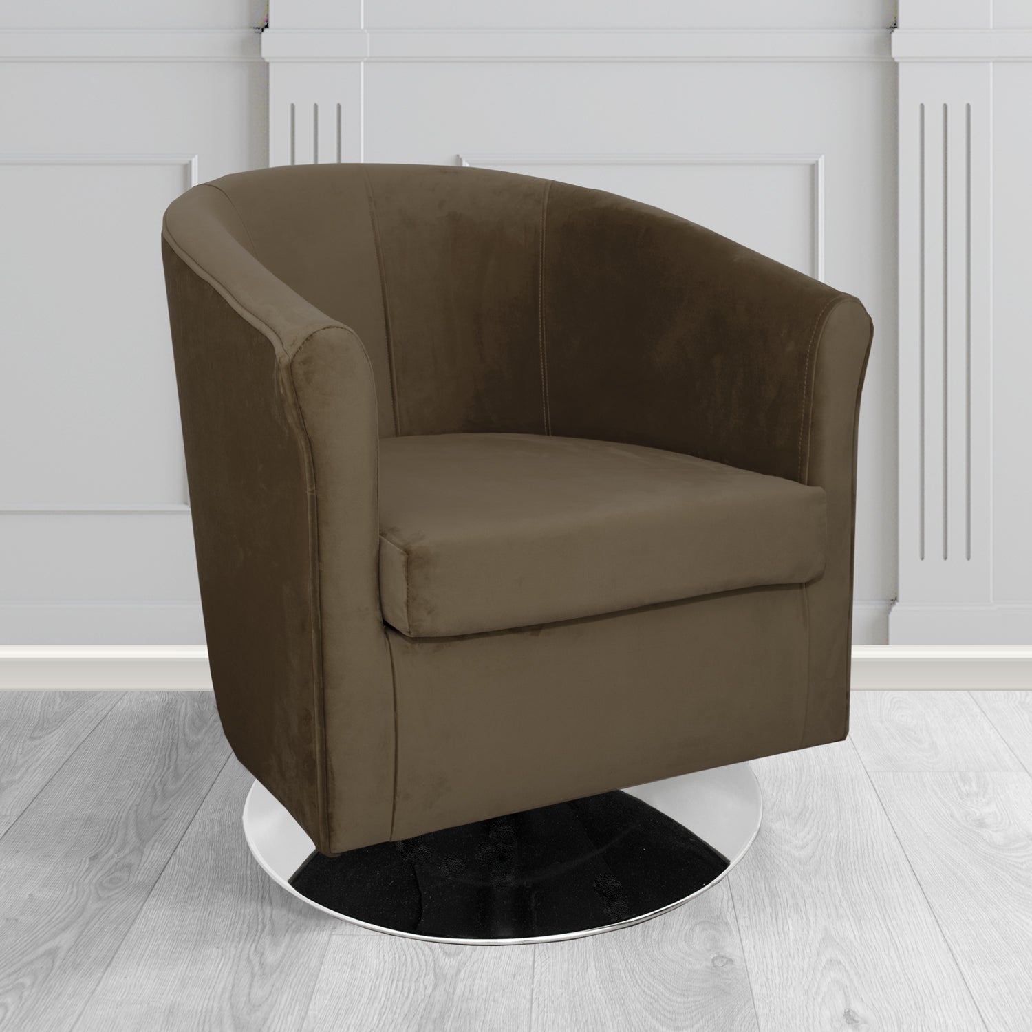 Tuscany Swivel Tub Chair in Sapore Crib 5 Velvet Fabric
