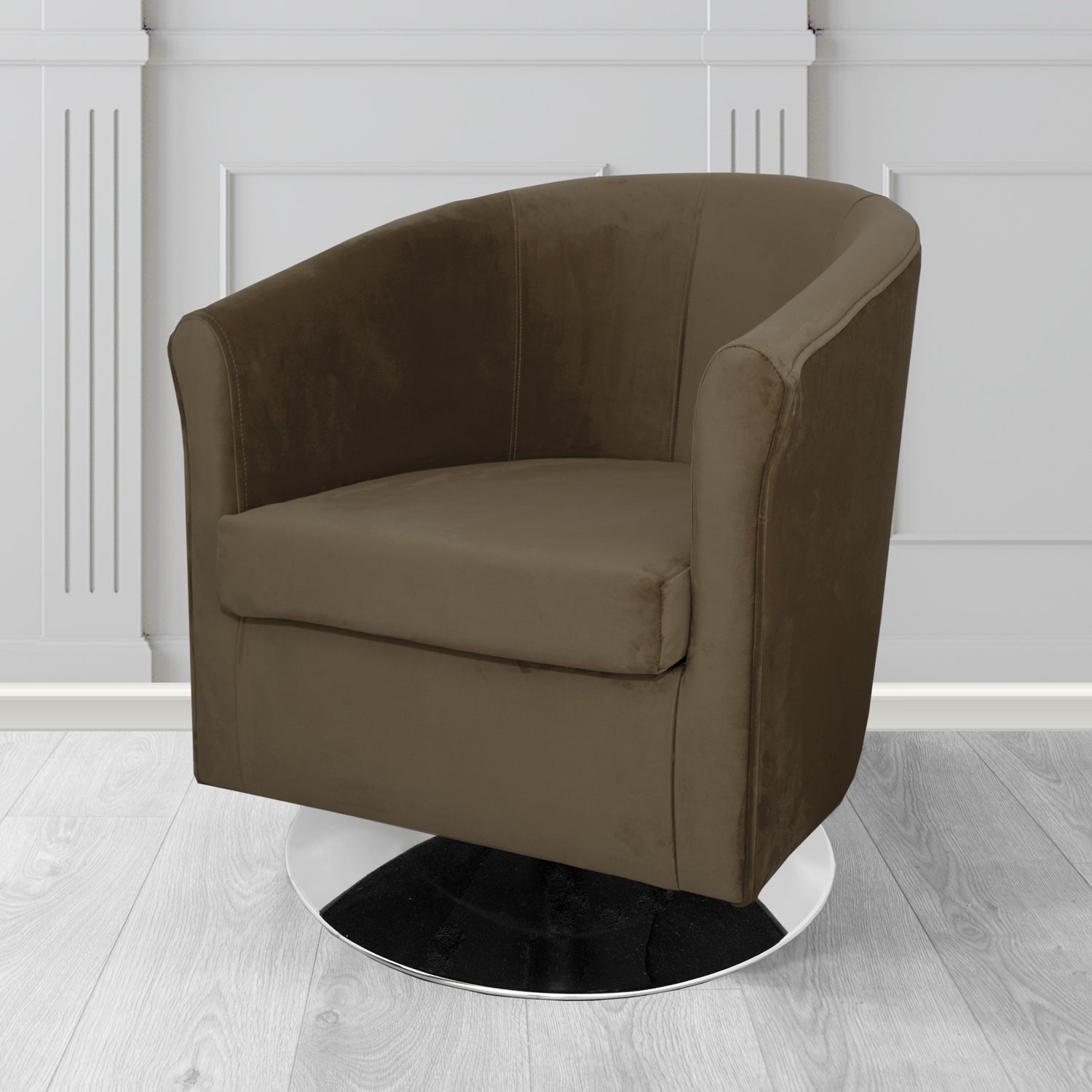 Tuscany Swivel Tub Chair in Sapore Crib 5 Velvet Fabric