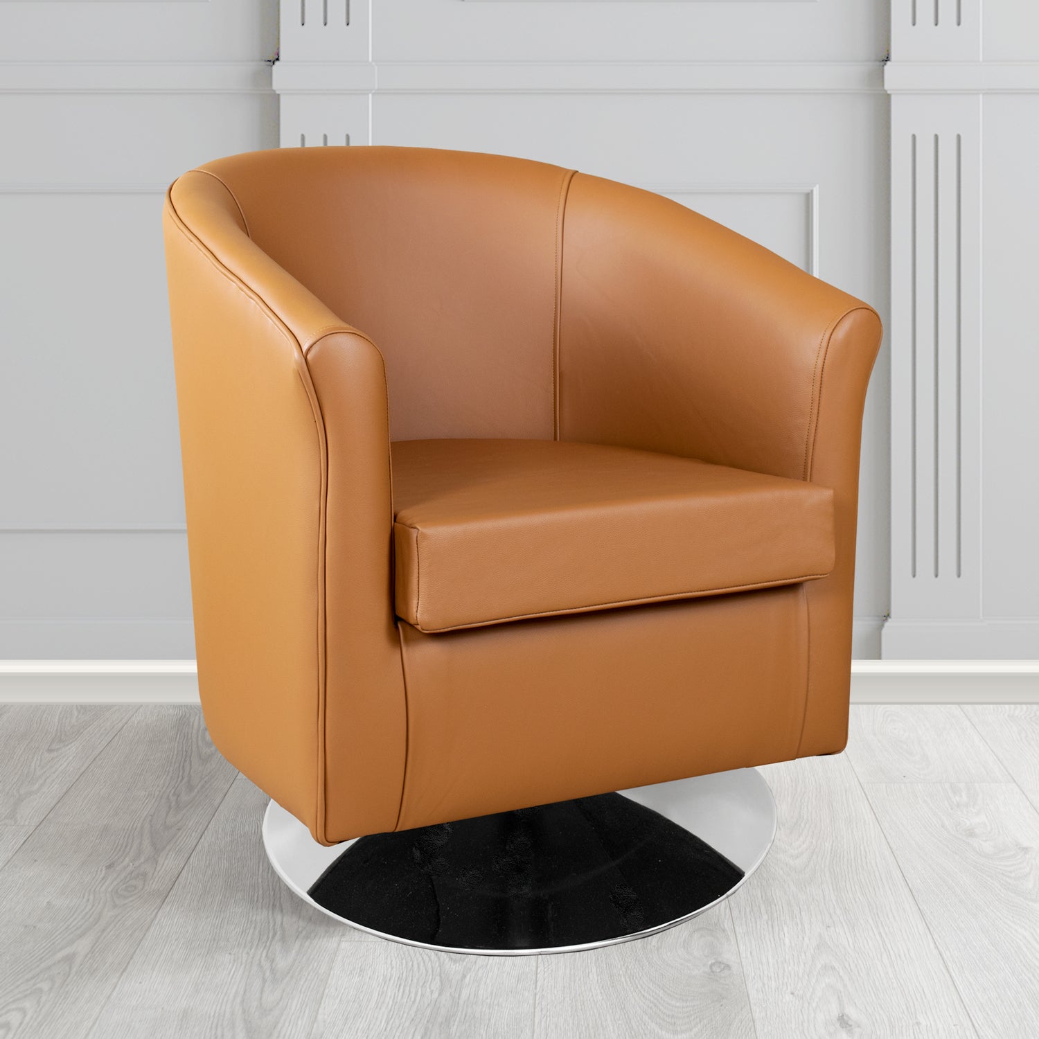 Tuscany Swivel Tub Chair in Shelly Crib 5 Genuine Leather