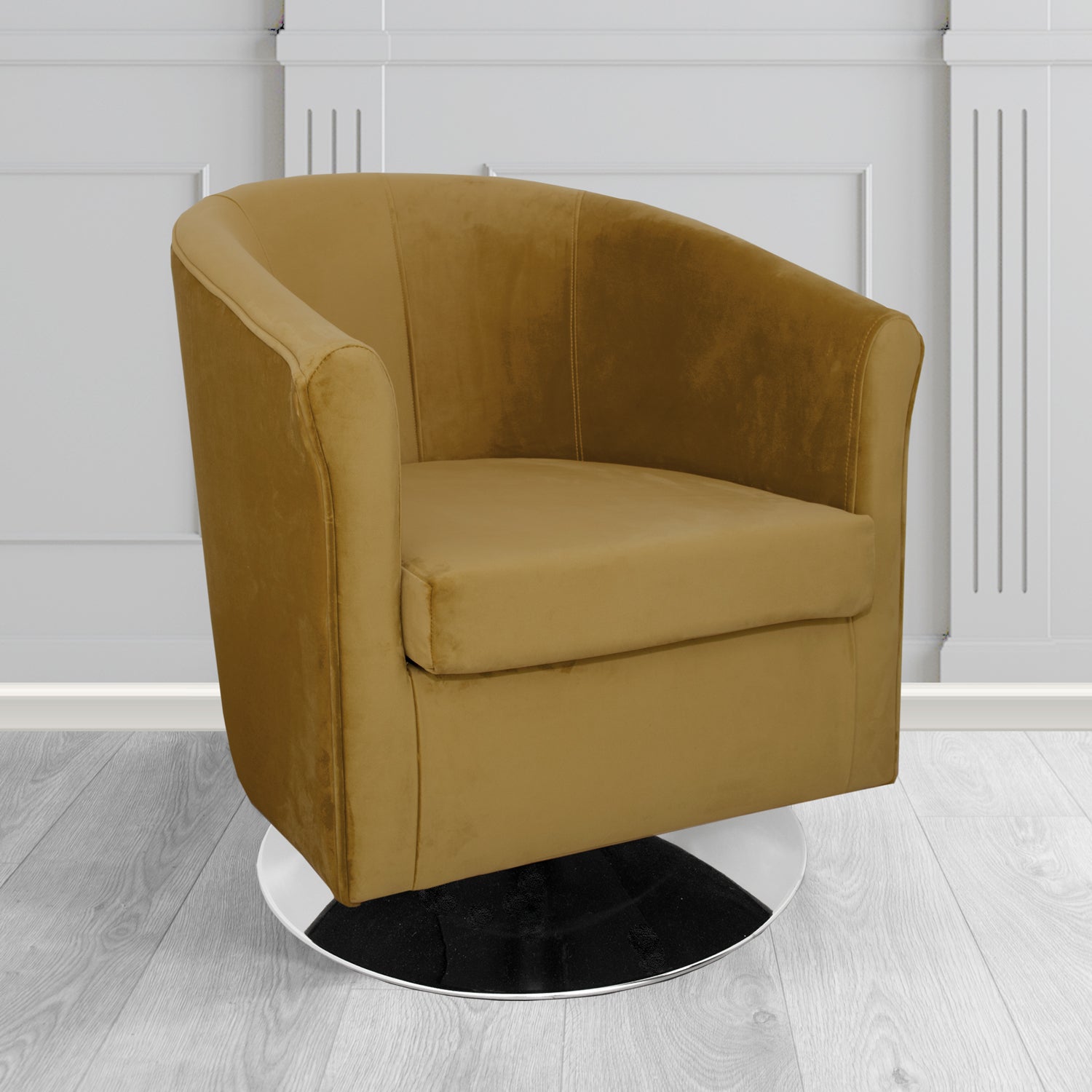 Tuscany Swivel Tub Chair in Villa Nova Atil II Crib 5 Velvet Fabric