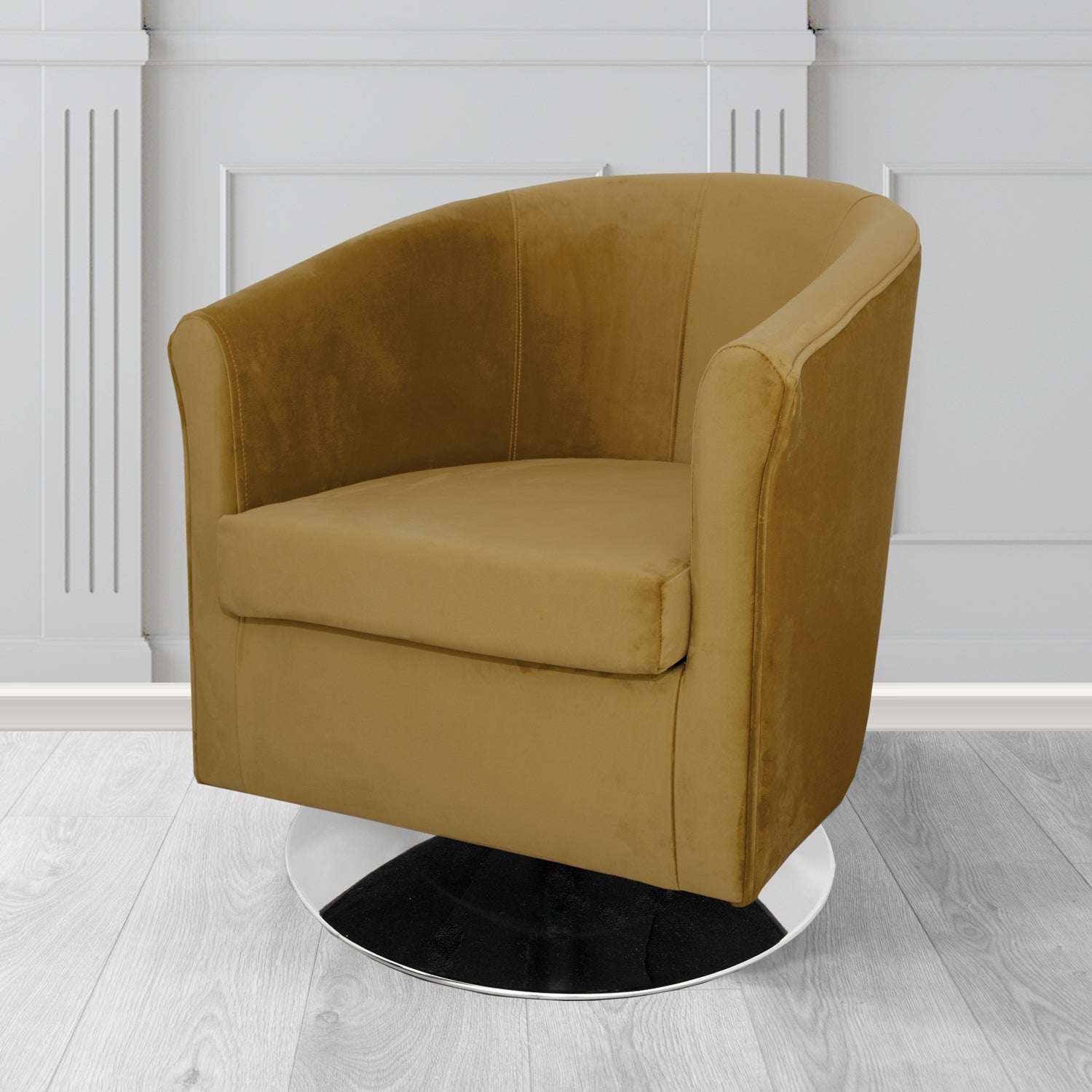 Tuscany Swivel Tub Chair in Villa Nova Atil II Crib 5 Velvet Fabric