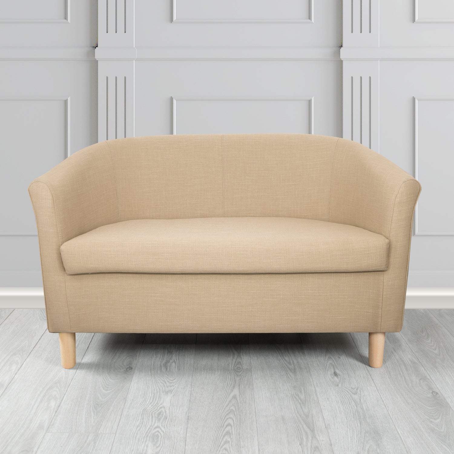 Tuscany 2 Seater Tub Sofa in Emporio Linen Crib 5 Fabric