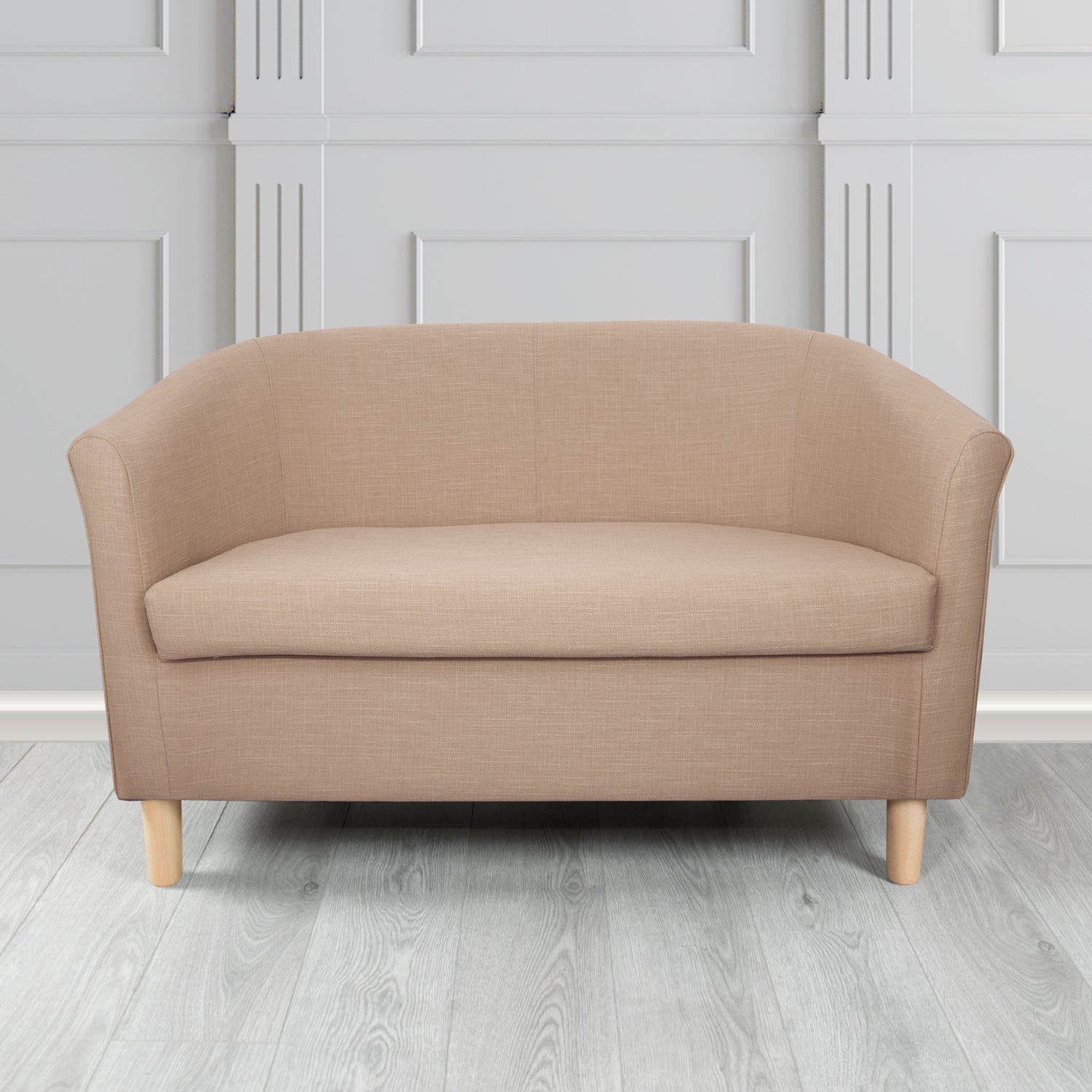 Tuscany 2 Seater Tub Sofa in Emporio Linen Crib 5 Fabric