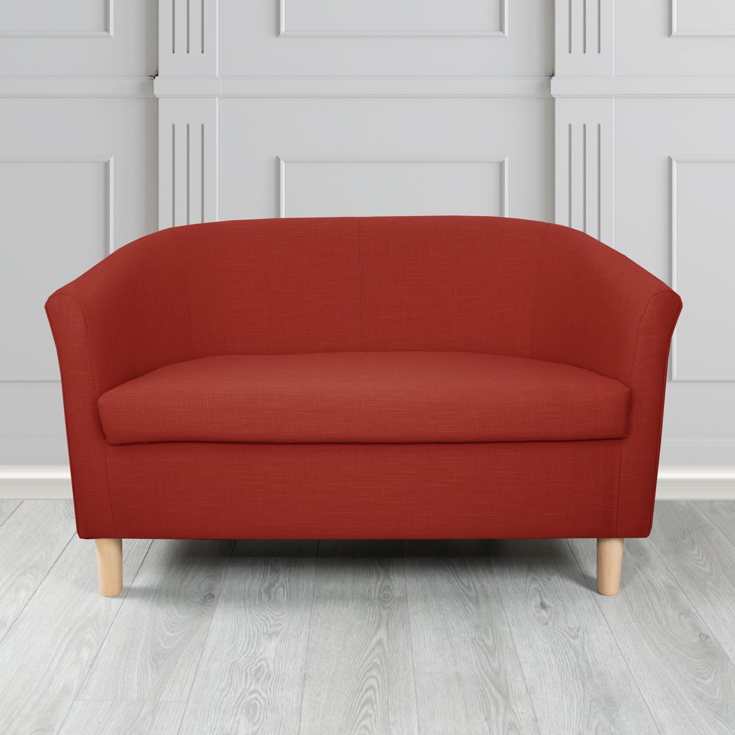 Tuscany 2 Seater Tub Sofa in Emporio Linen Crib 5 Fabric