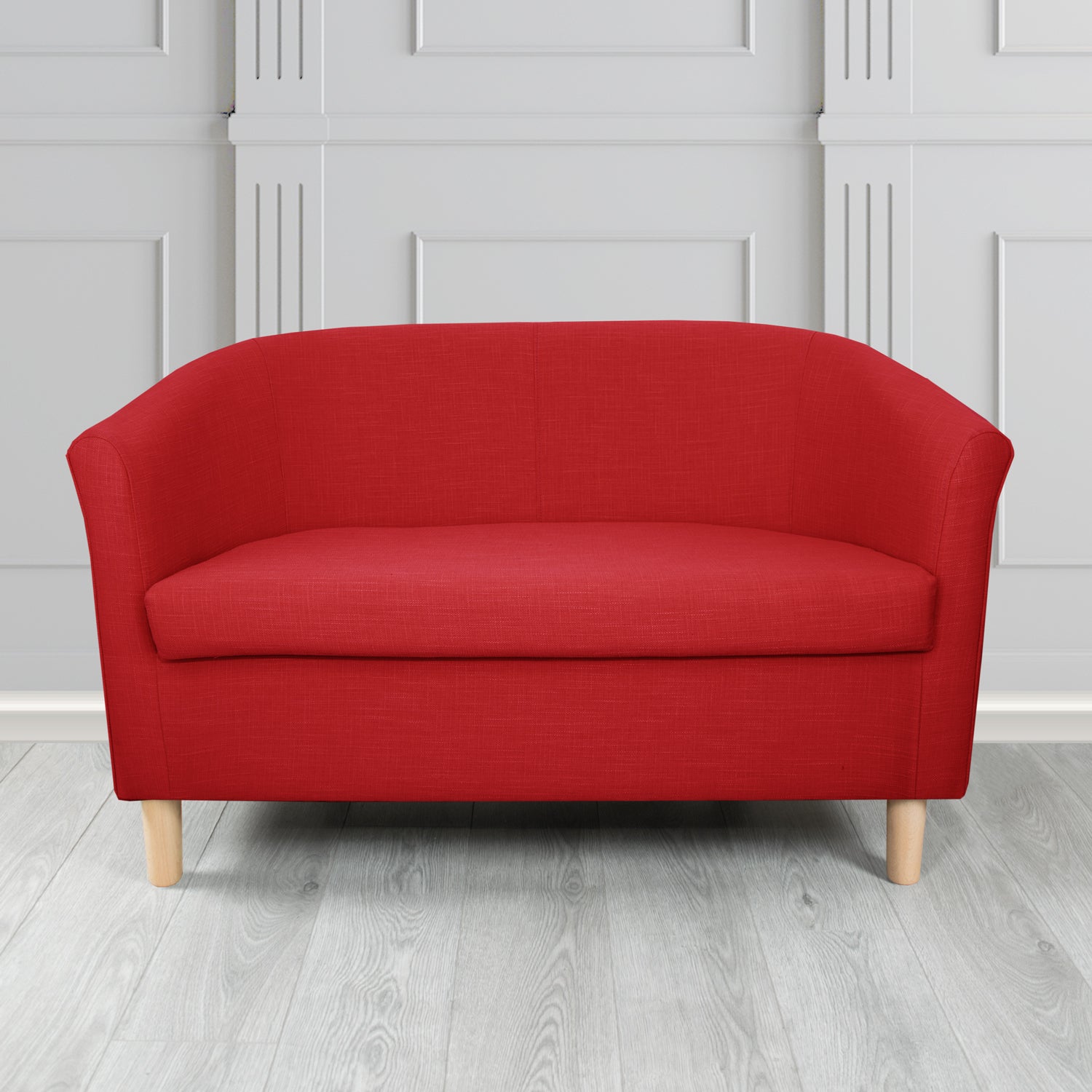 Tuscany 2 Seater Tub Sofa in Emporio Linen Crib 5 Fabric