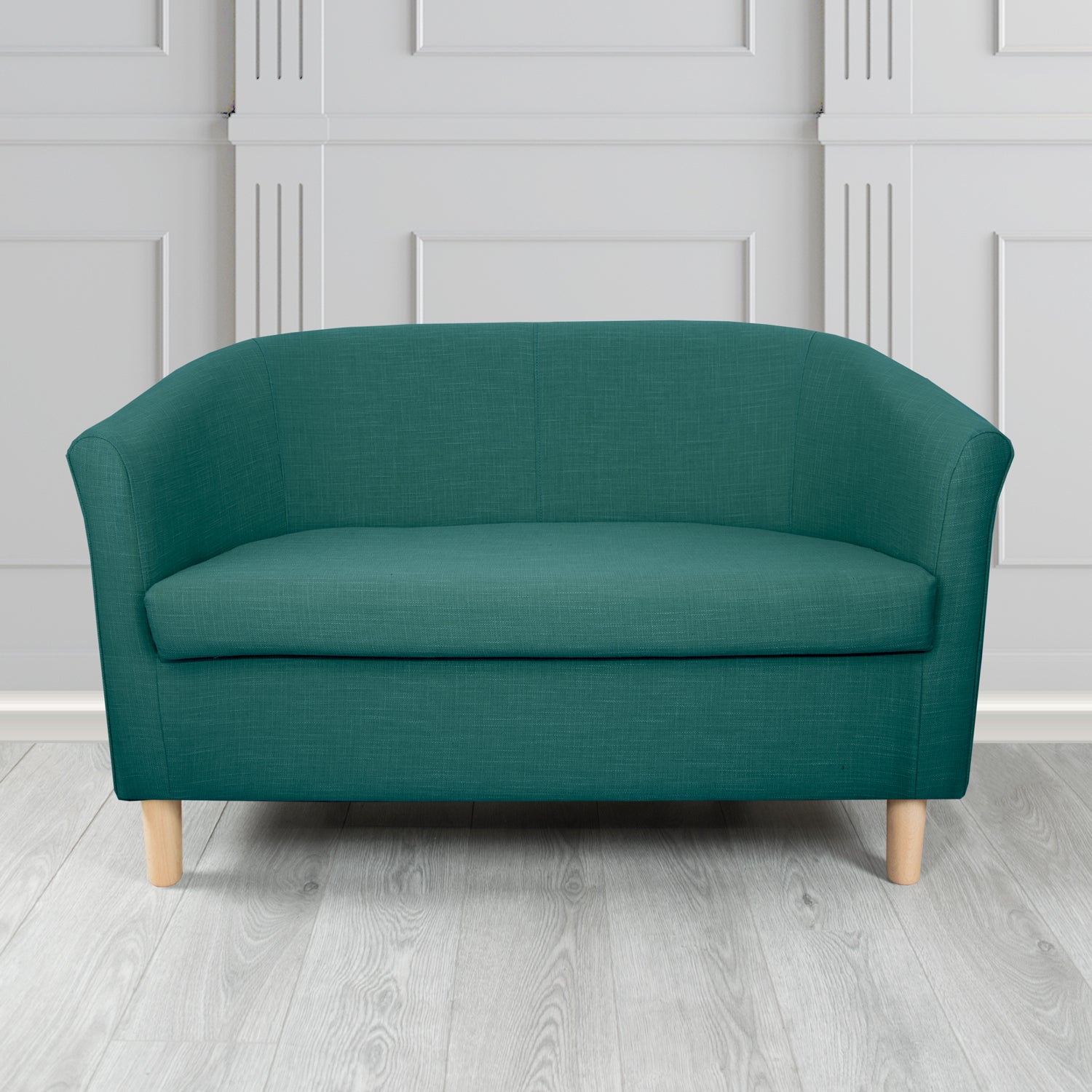 Tuscany 2 Seater Tub Sofa in Emporio Linen Crib 5 Fabric