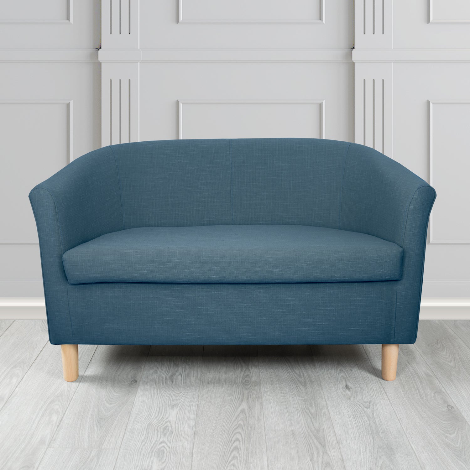 Tuscany 2 Seater Tub Sofa in Emporio Linen Crib 5 Fabric
