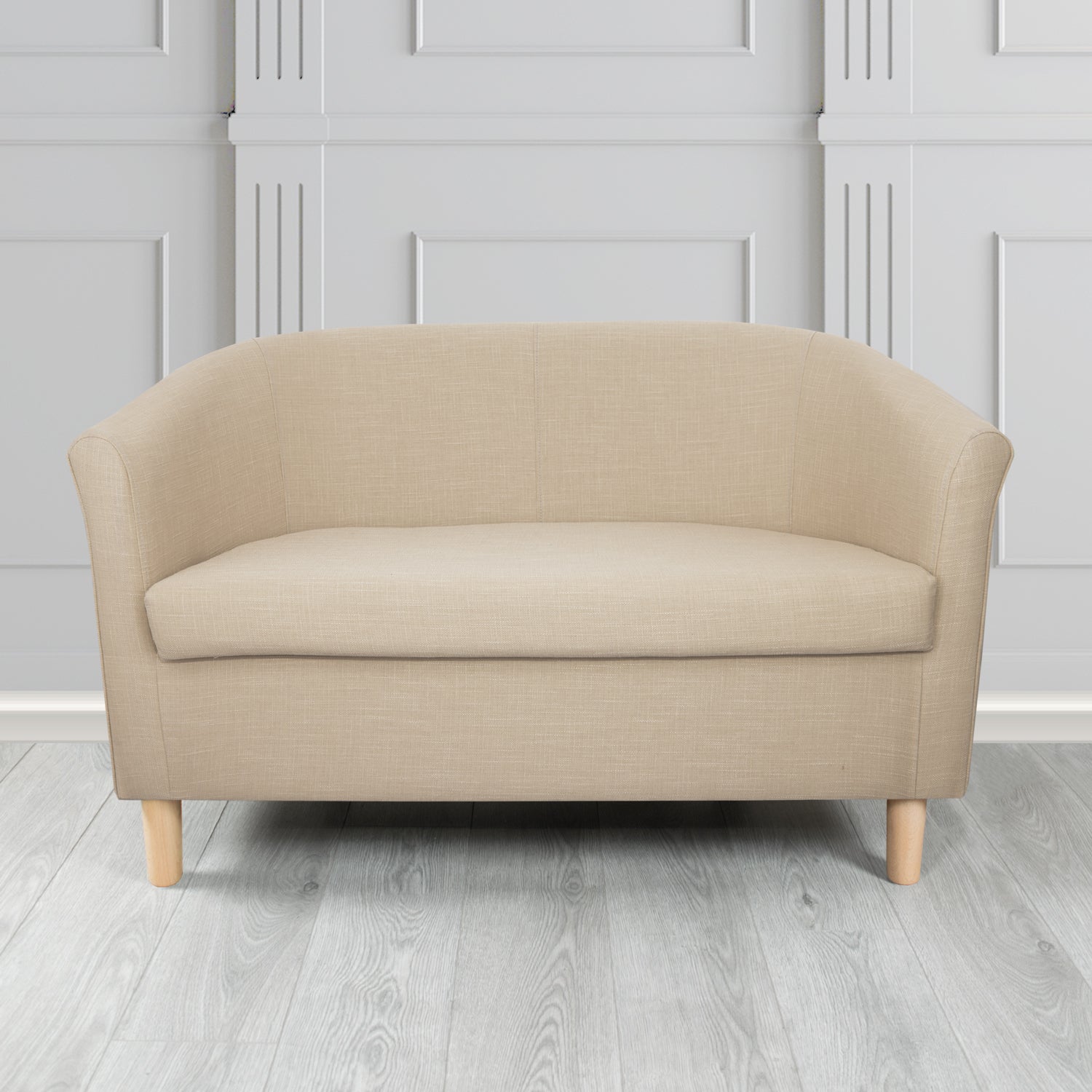 Tuscany 2 Seater Tub Sofa in Emporio Linen Crib 5 Fabric