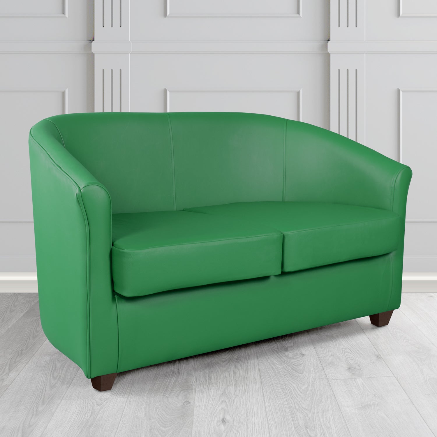 Cannes 2 Seater Tub Sofa in Just Colour Laurel Crib 5 Faux Leather - The Tub Chair Shop