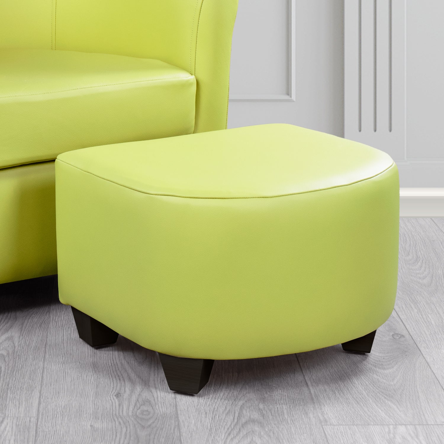 Cannes Shelly Chartreuse Crib 5 Genuine Leather Footstool (4631551770666)