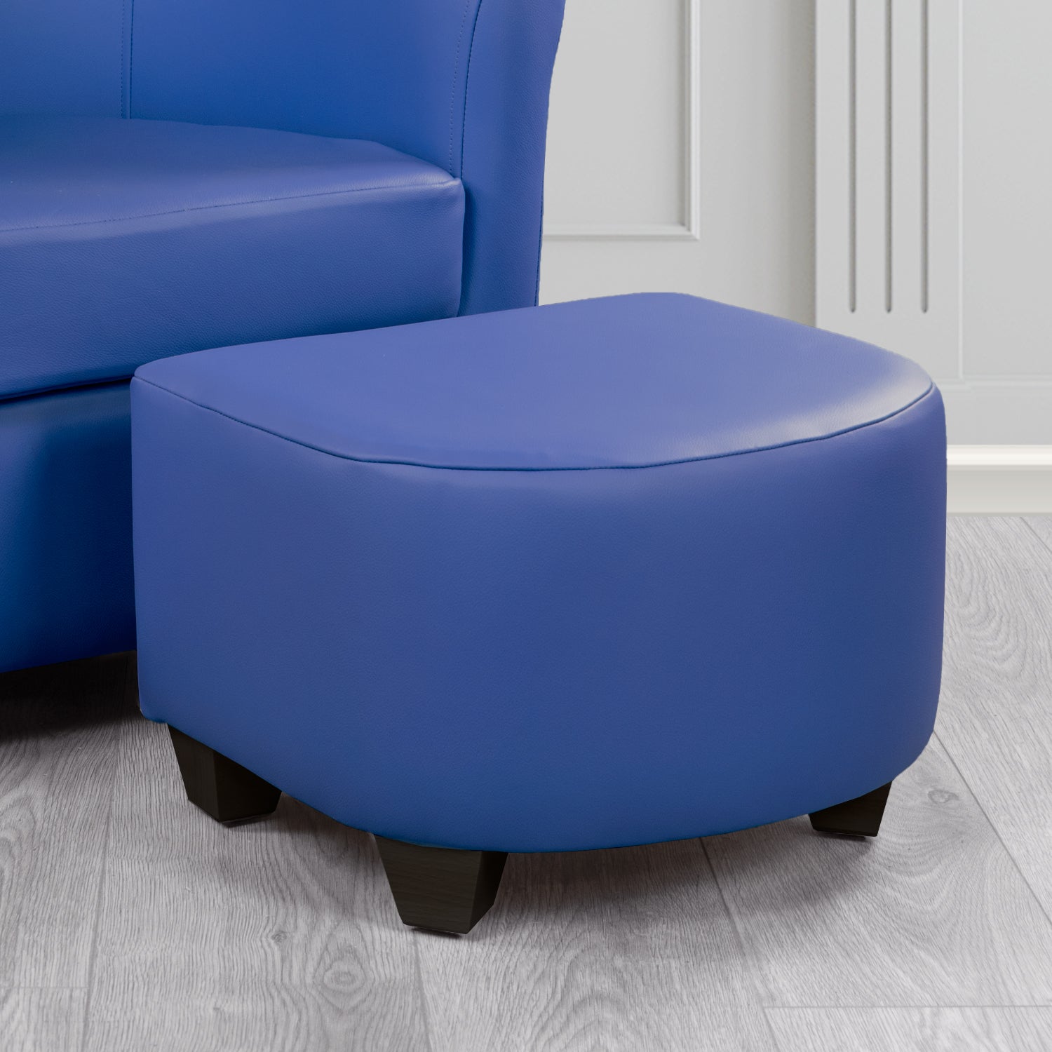 Cannes Shelly Deep Ultramarine Crib 5 Genuine Leather Footstool (4631568318506)