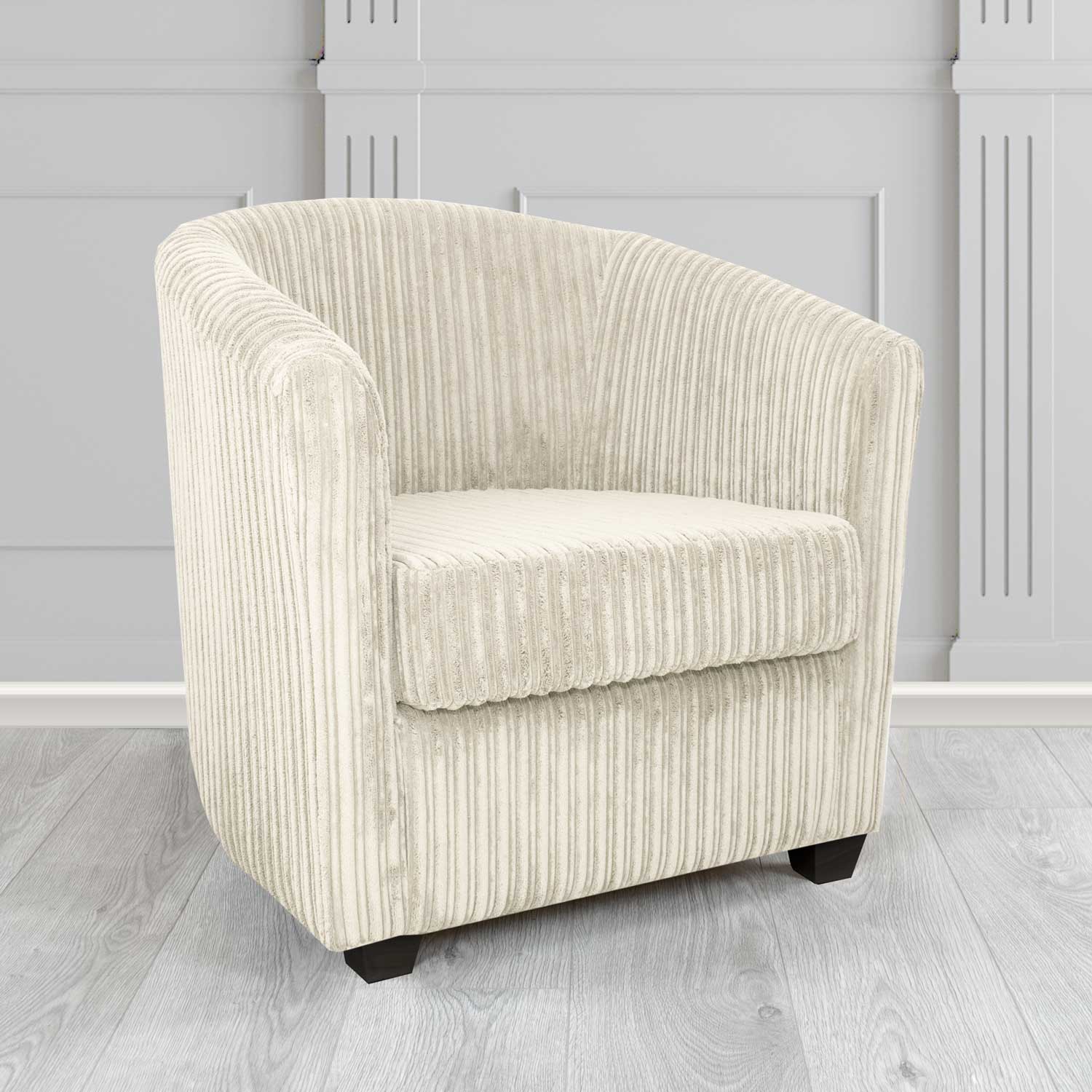 Cannes Conway Beige Plain Texture Fabric Tub Chair (6582729015338)