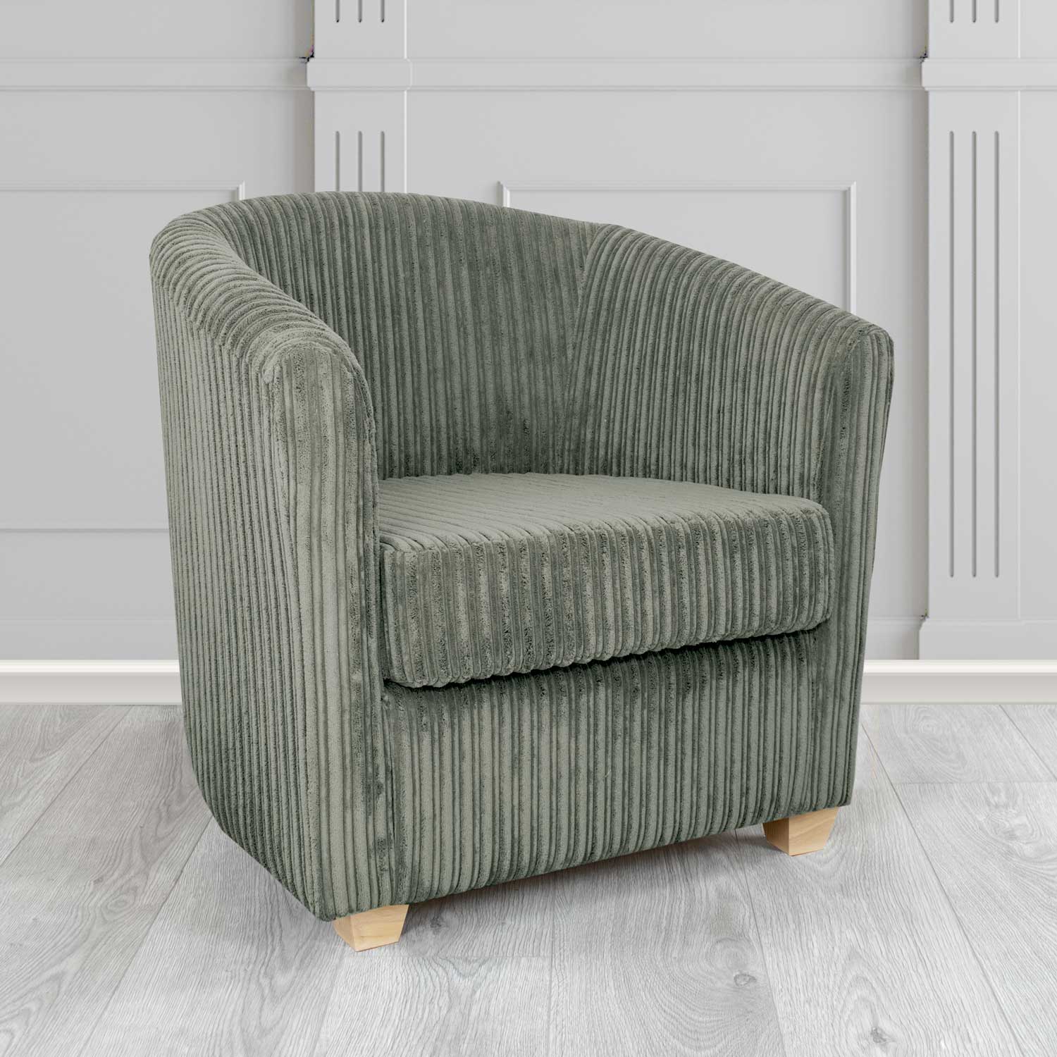 Cannes Conway Charcoal Plain Texture Fabric Tub Chair (6582732554282)