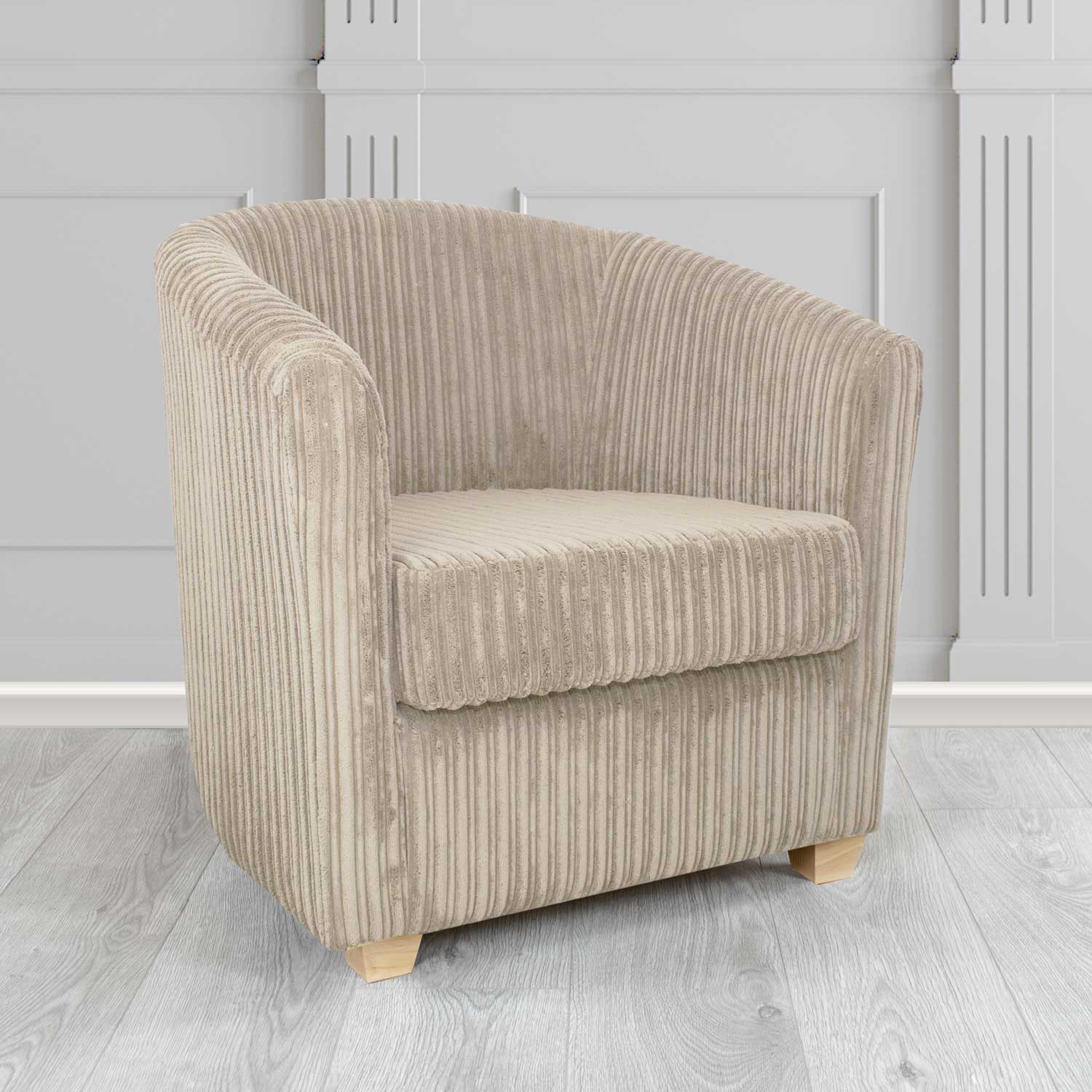 Cannes Conway Mink Plain Texture Fabric Tub Chair (6582738452522)