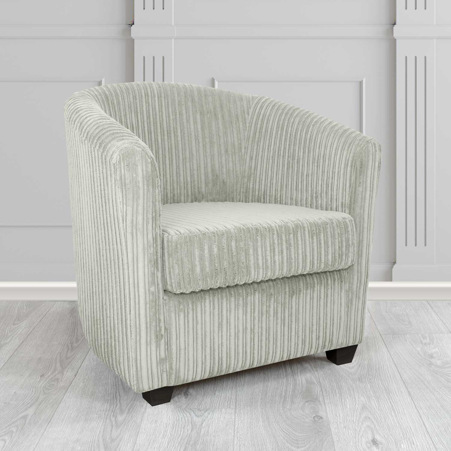 Cannes Conway Silver Plain Texture Fabric Tub Chair (6582748250154)