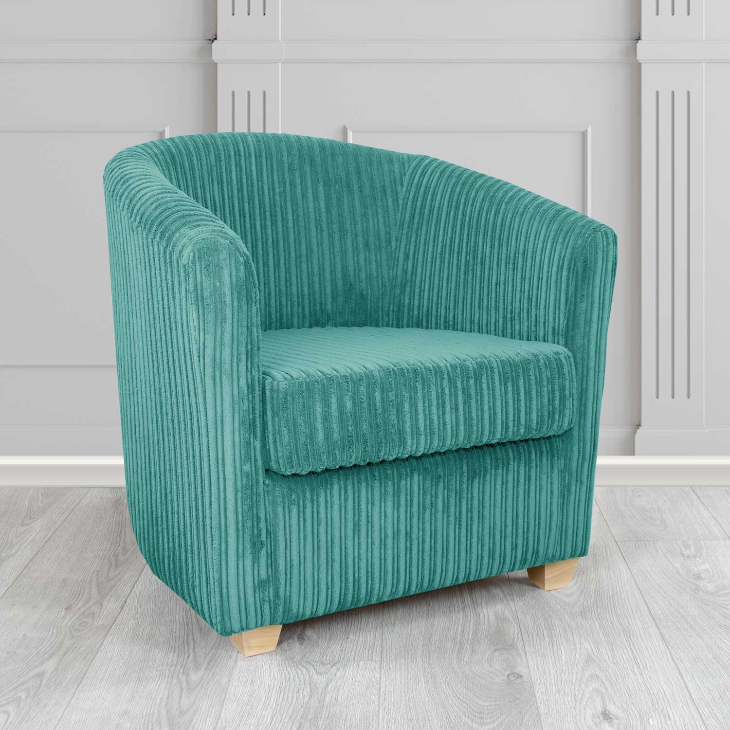 Cannes Conway Teal Plain Texture Fabric Tub Chair (6582748348458)