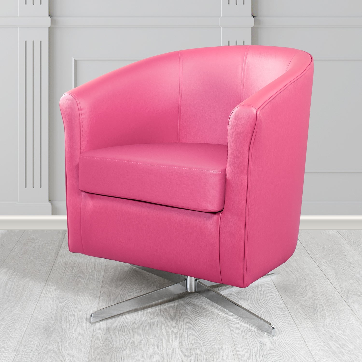 Cannes Swivel Tub Chair in Just Colour Candy Crib 5 Faux Leather